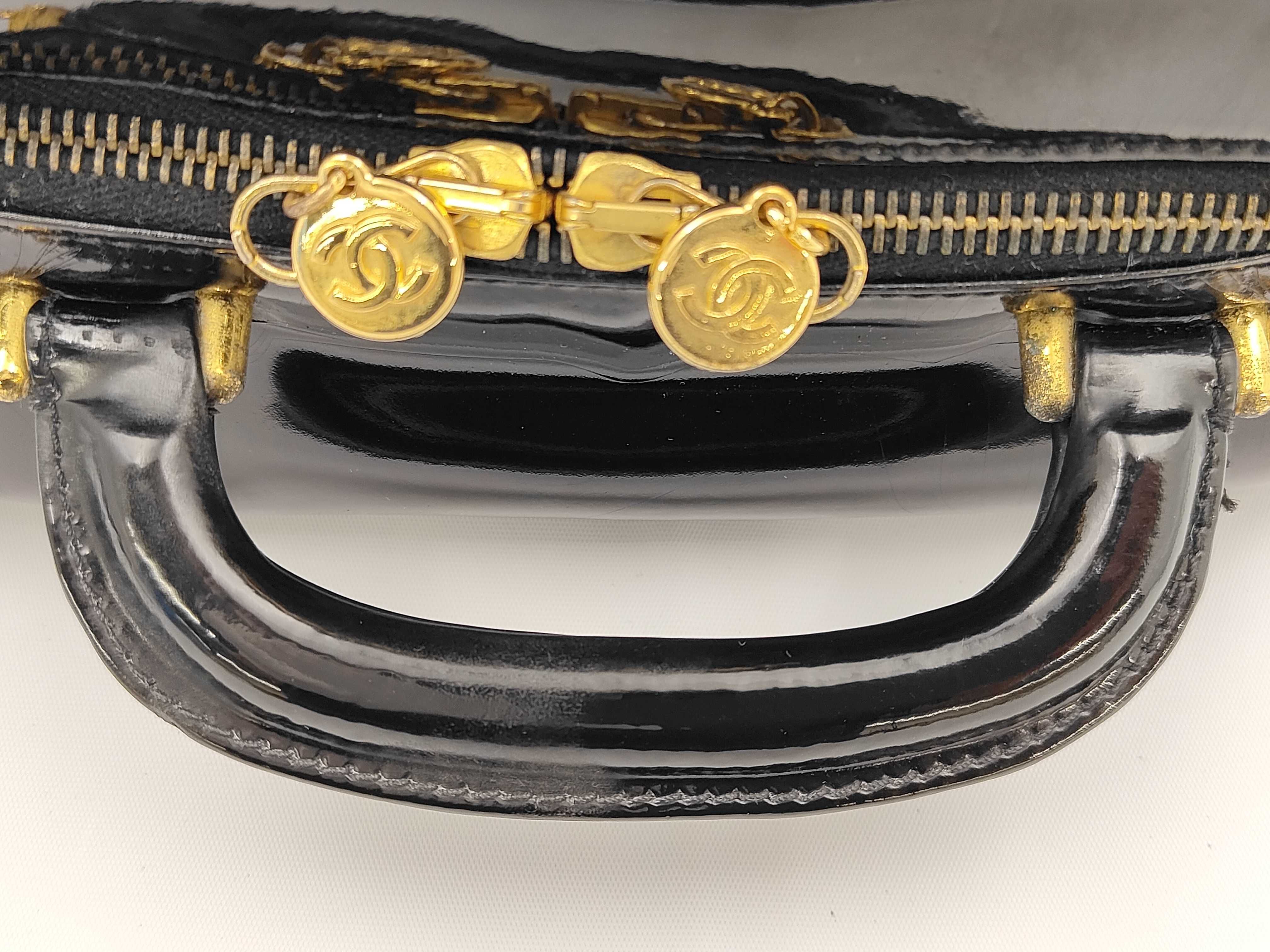 2-Way Enamel Black Vanity Bag — view 3