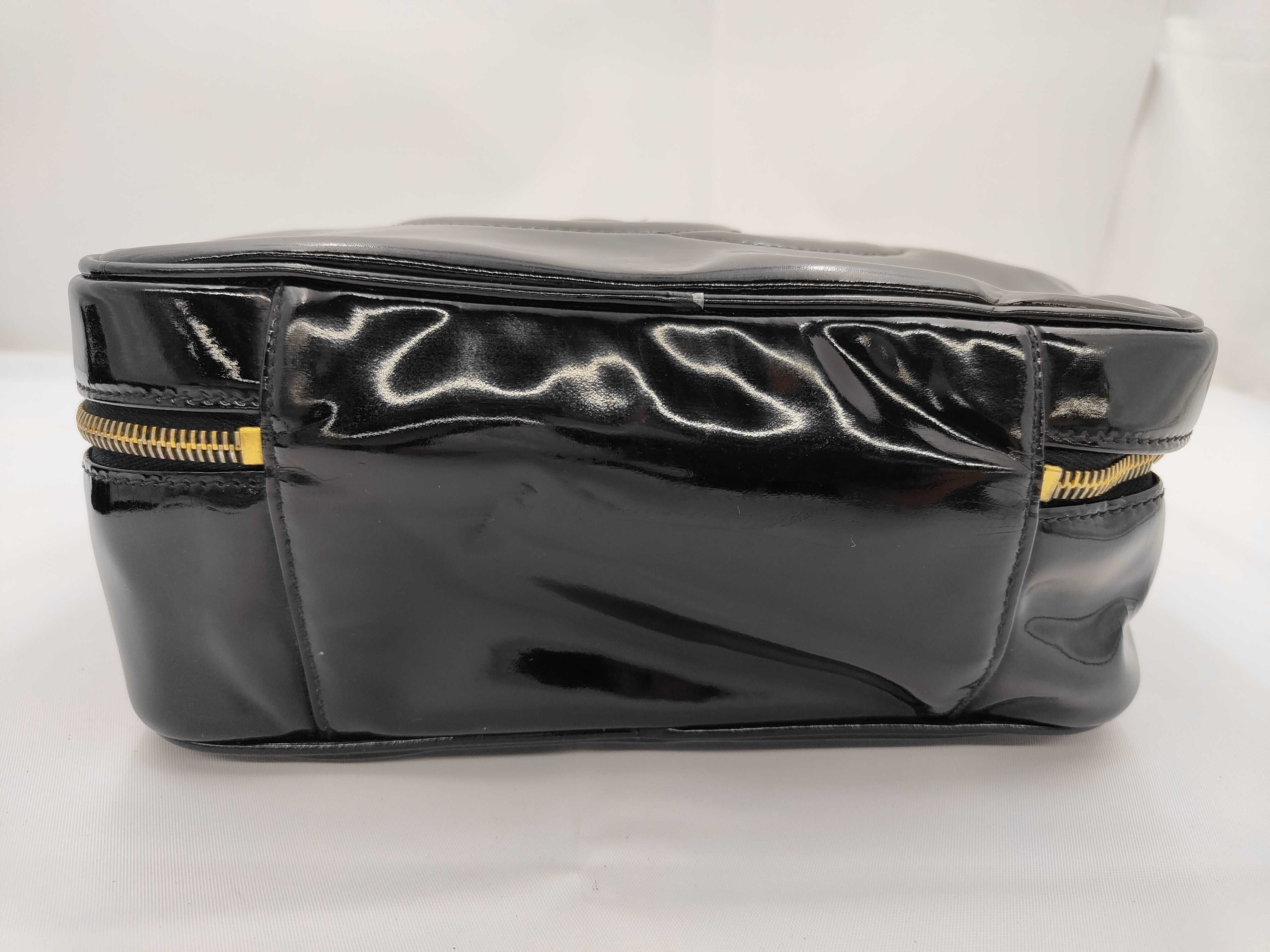 2-Way Enamel Black Vanity Bag — view 5