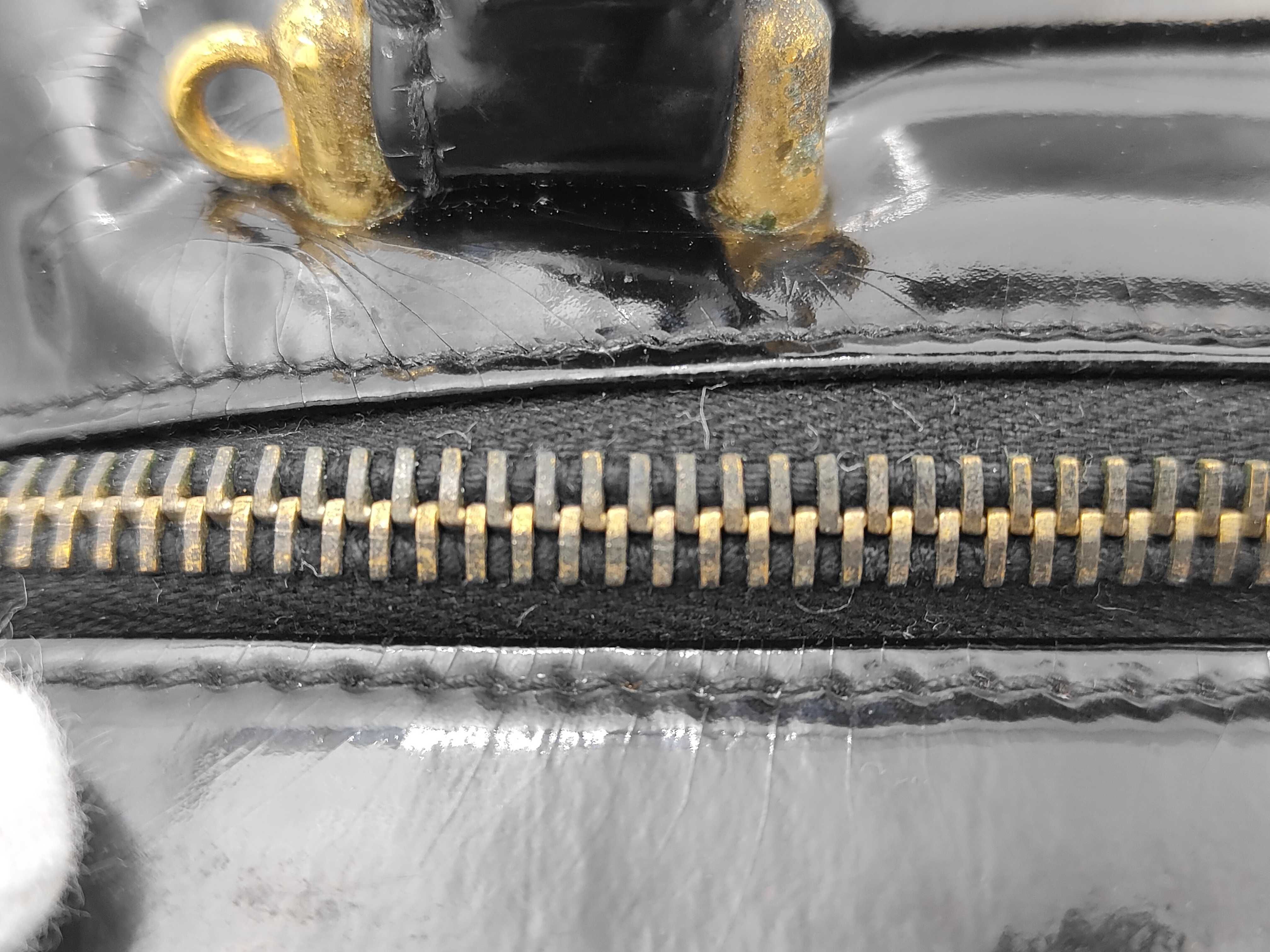 2-Way Enamel Black Vanity Bag — view 7