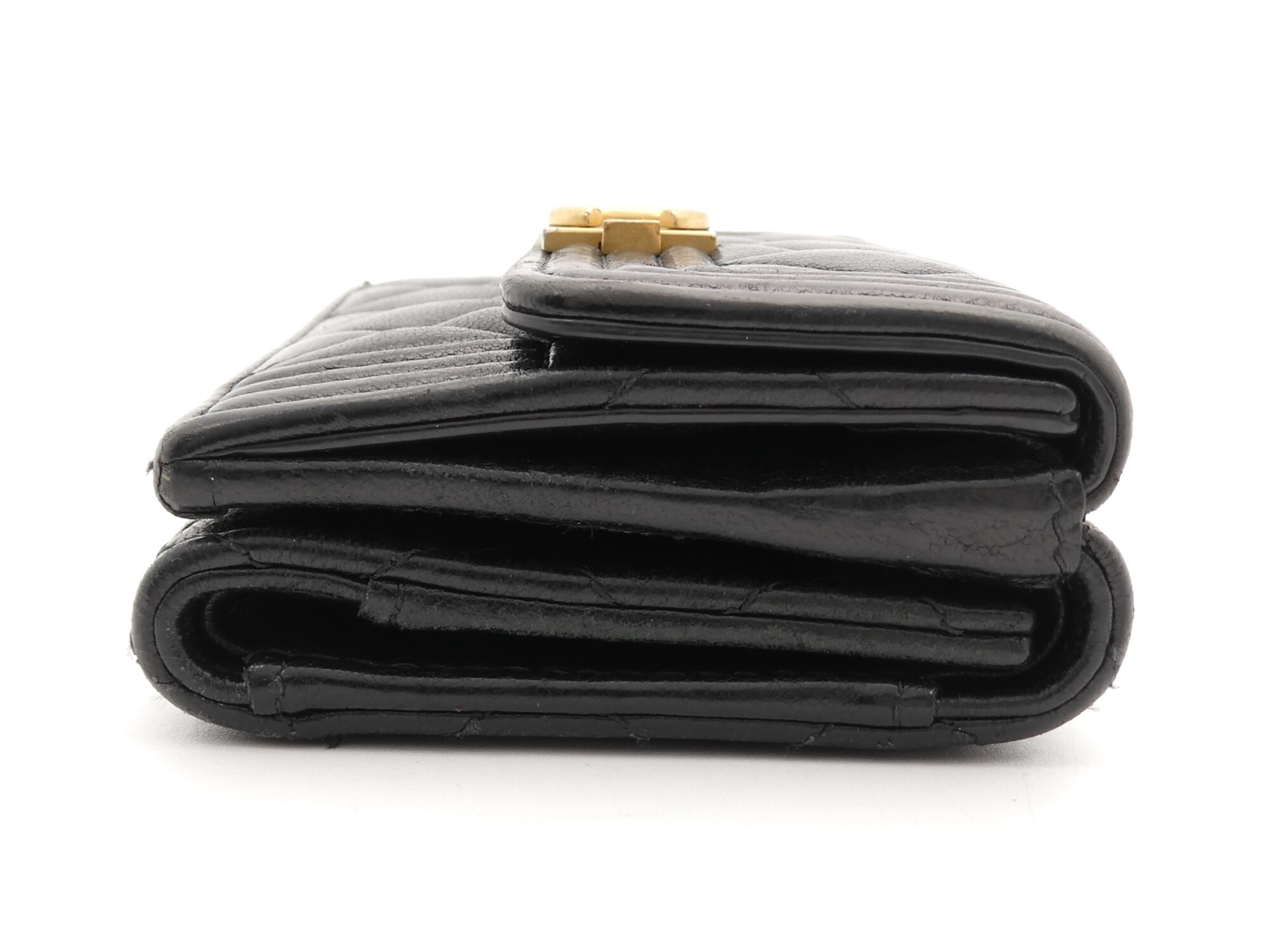 Boy Chanel Matelassé Coco Mark Tri-fold Wallet — view 4