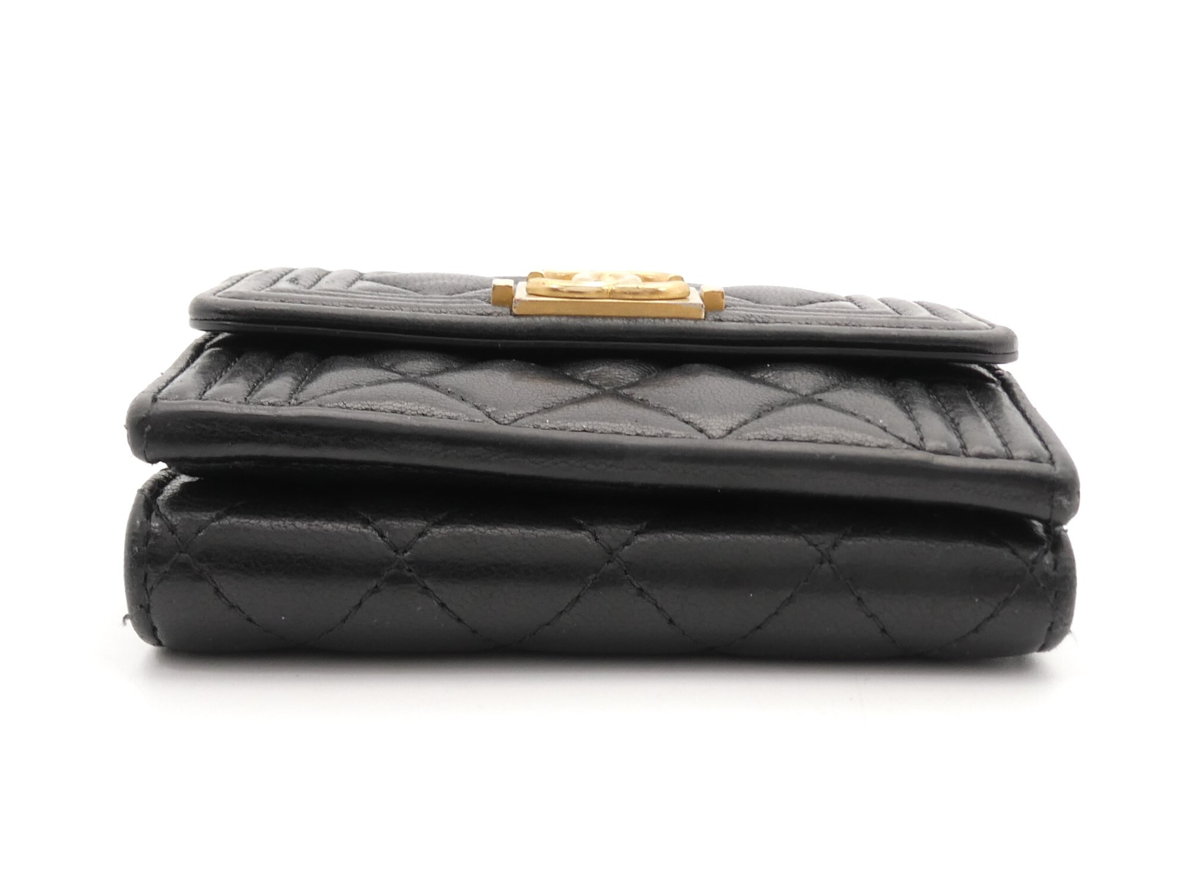 Boy Chanel Matelassé Coco Mark Tri-fold Wallet — view 5