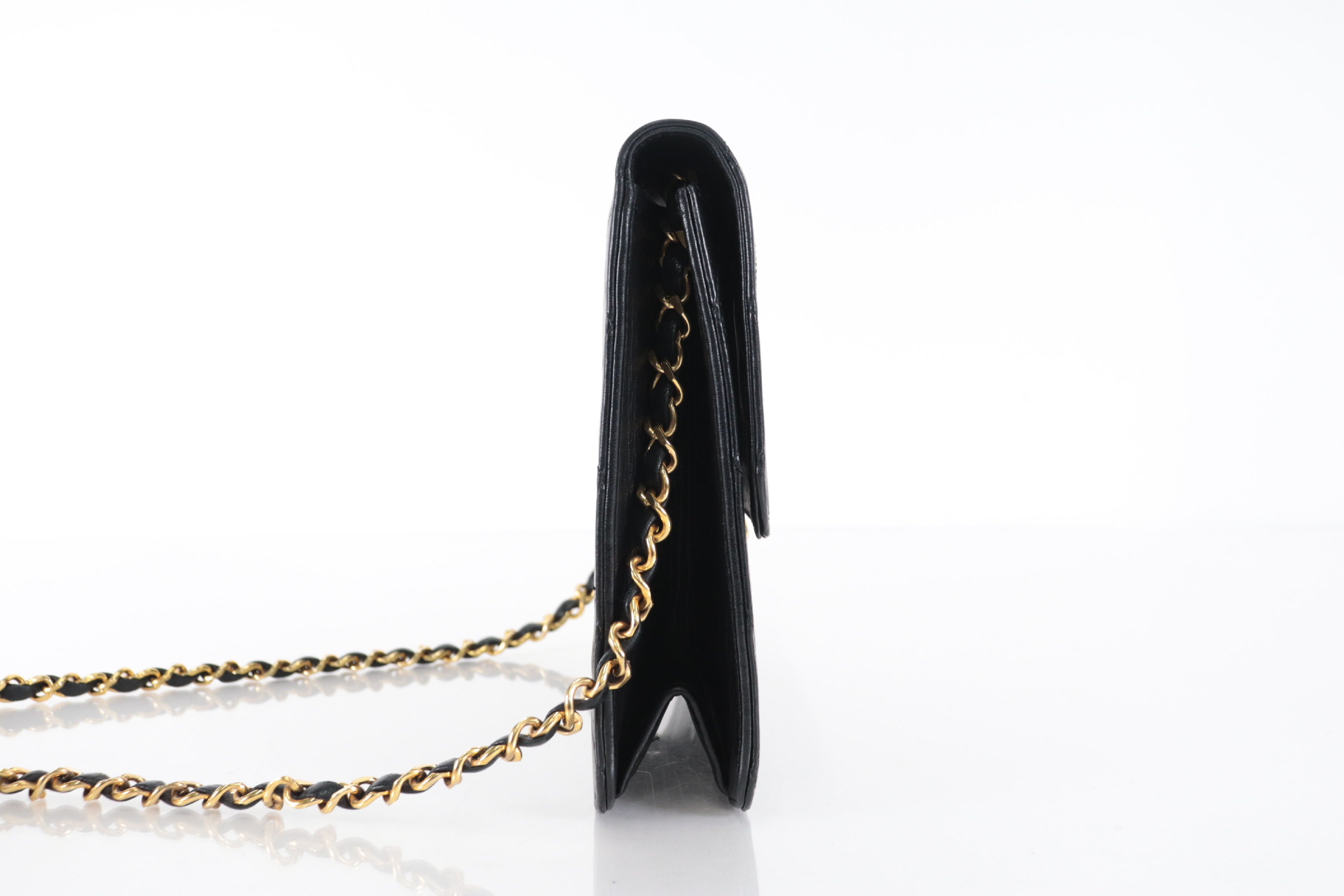 Push-Lock Lambskin Chain Shoulder Bag (Series 7) — view 3