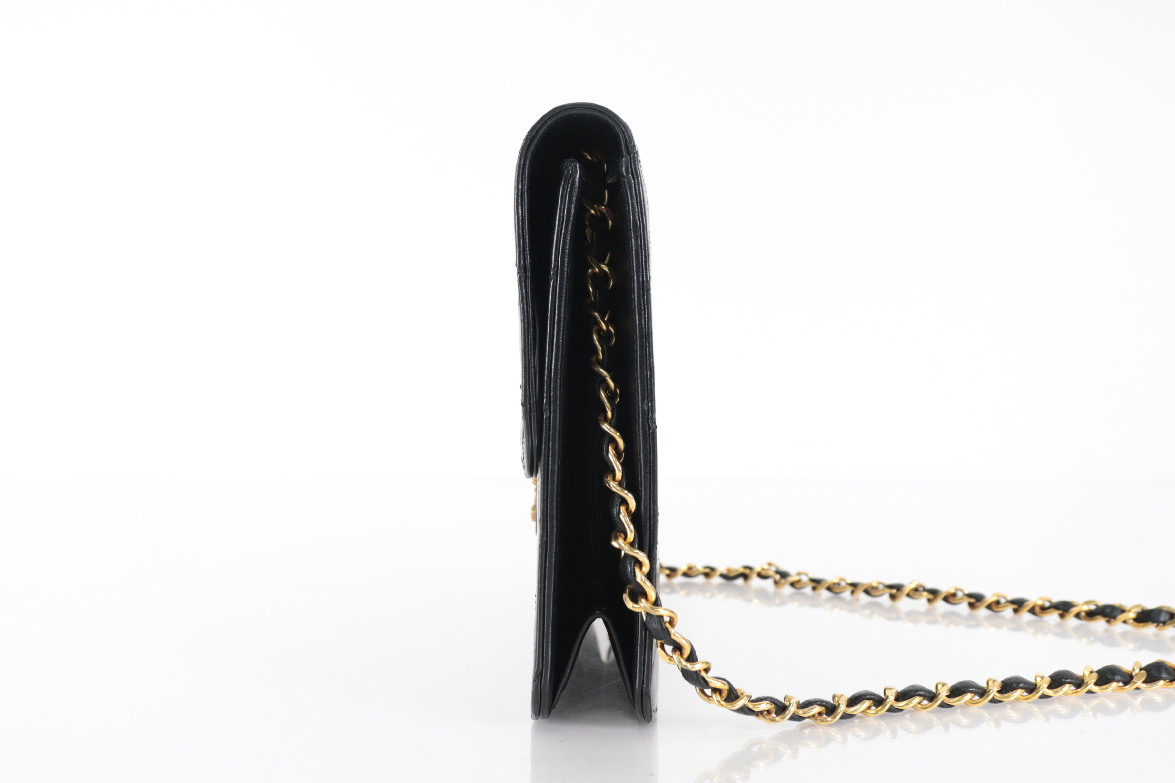 Push-Lock Lambskin Chain Shoulder Bag (Series 7) — view 4