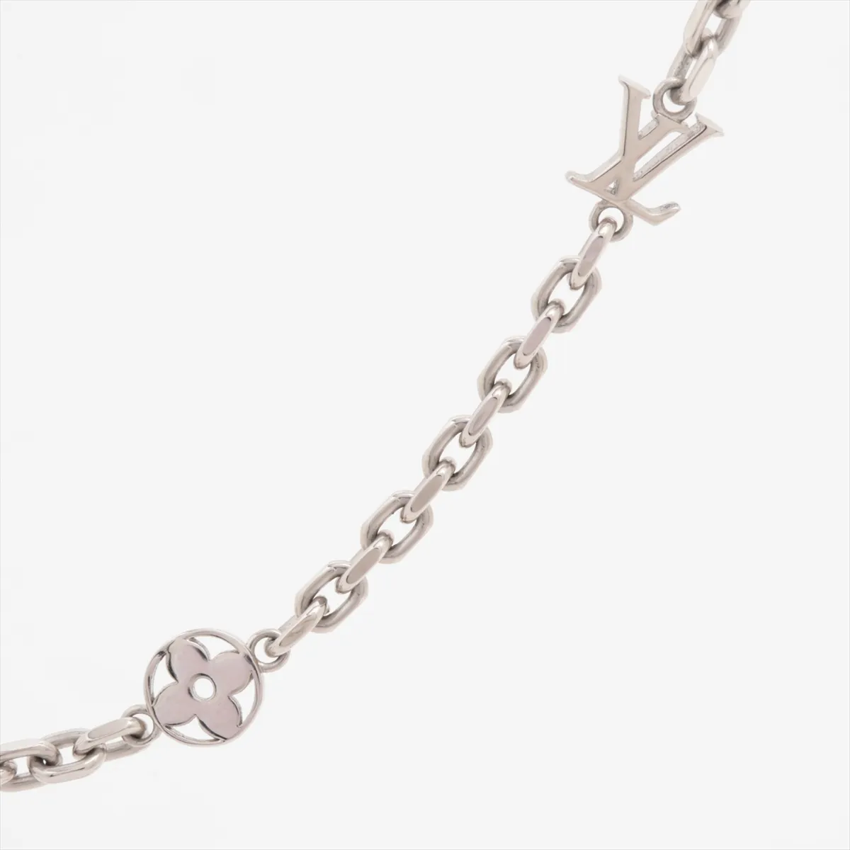 M02739 Chain LV Yours AK1296 Necklace GP Silver. Shows signs of wear including — view 2