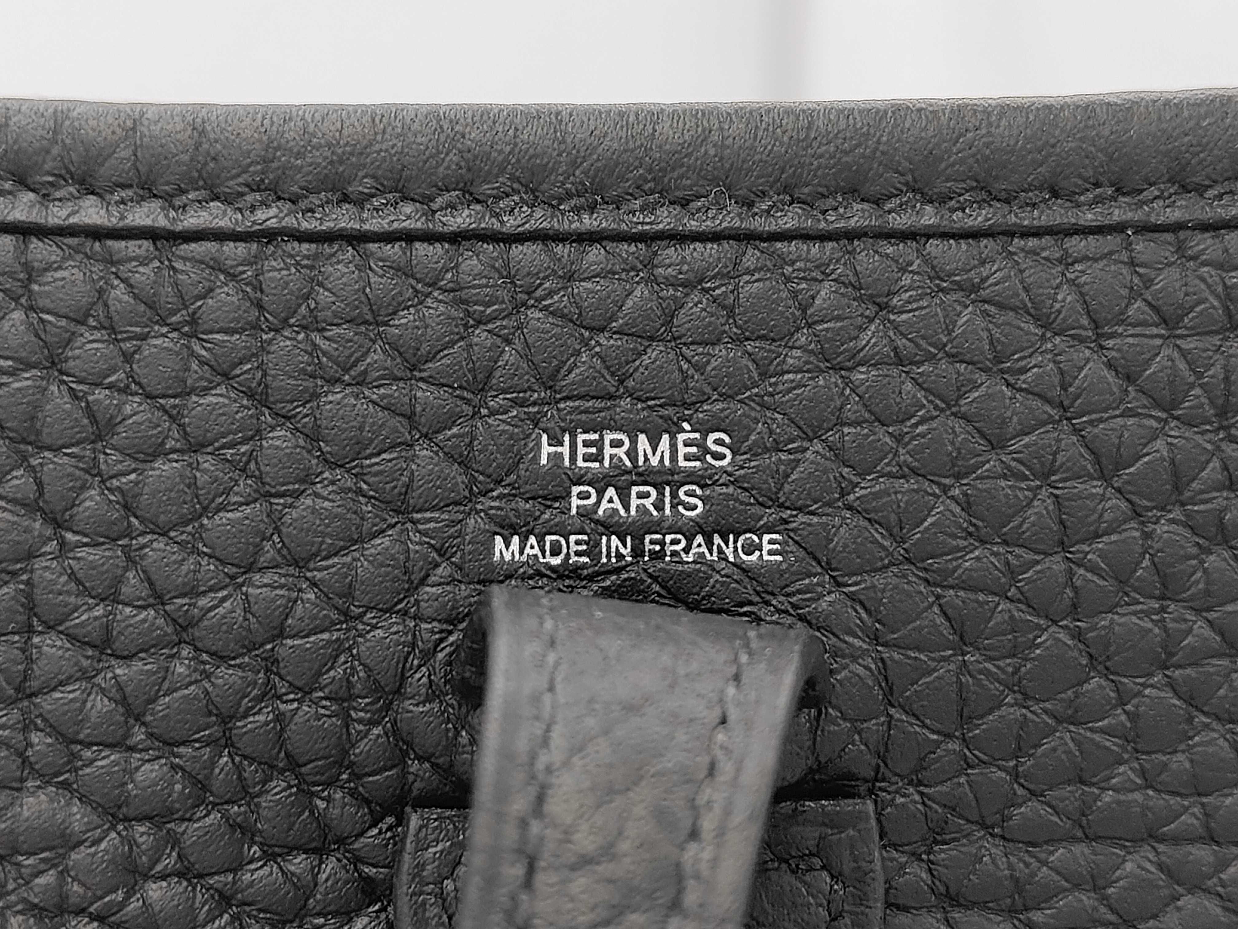 Evelyne TPM Taurillon Clemence Black Silver Hardware G Stamp Shoulder Bag — view 9