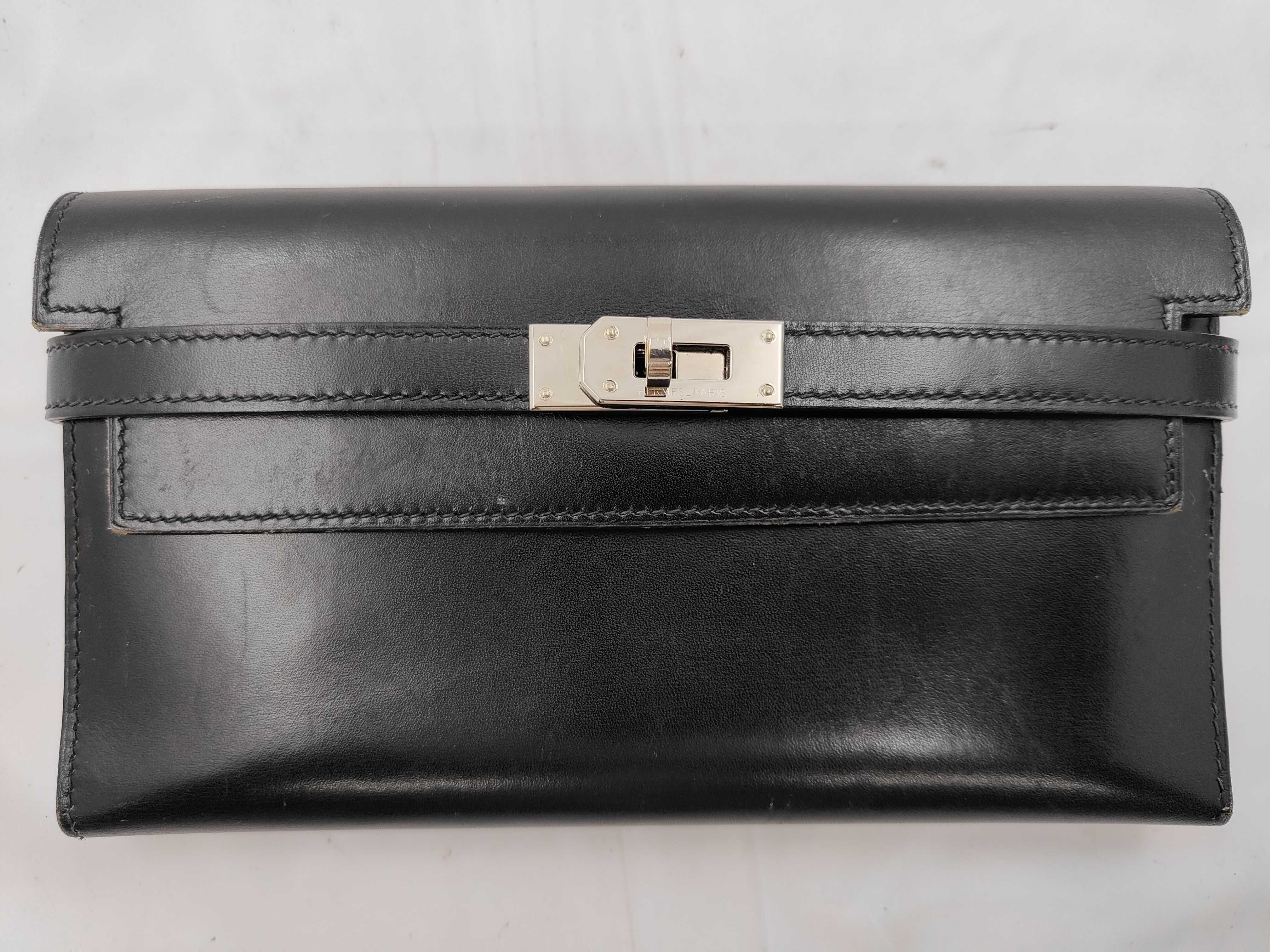 Kelly Wallet in Box Calf Leather (L size) - Boxed Wallet