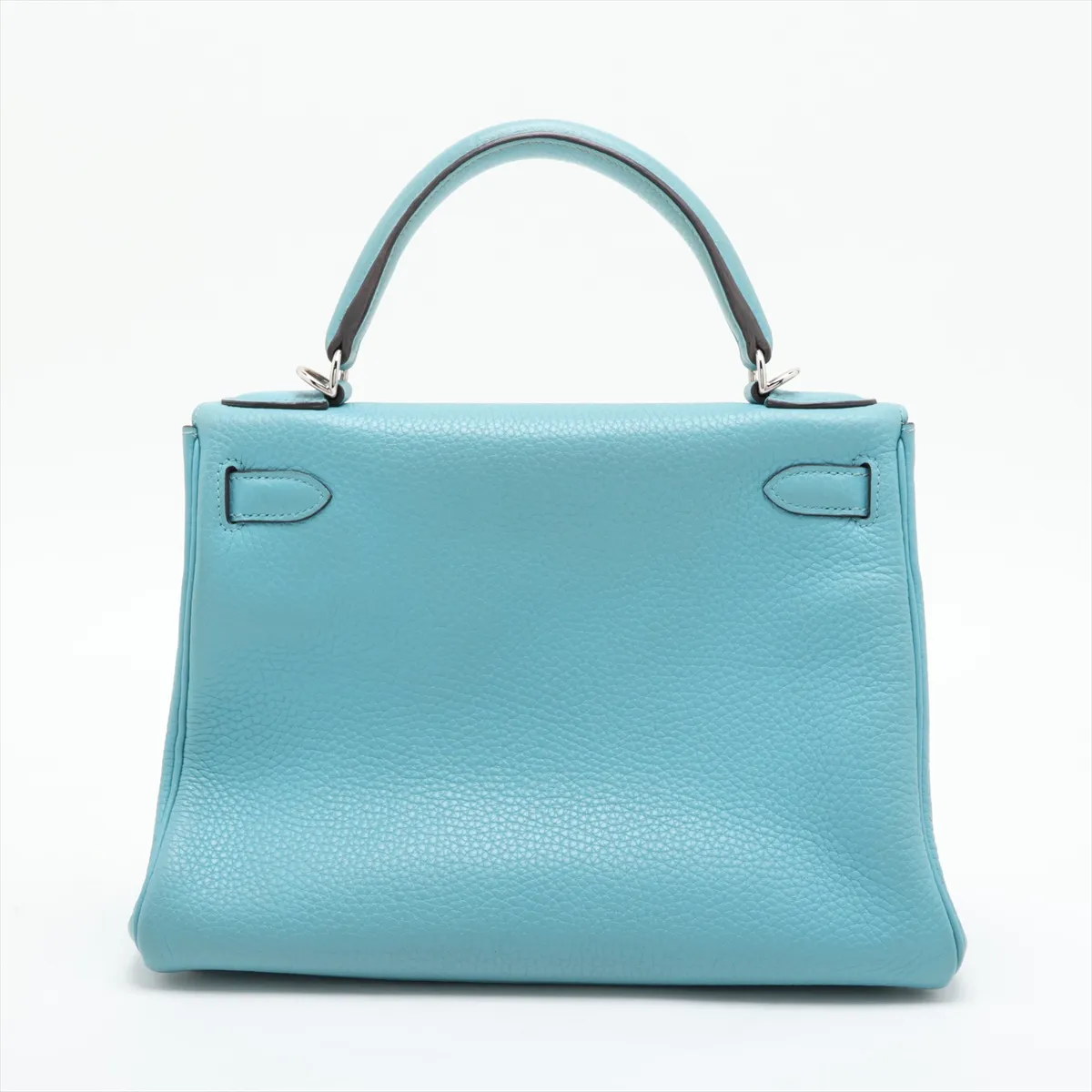 [Individually packaged] Hermes Kelly 28 Retournée Taurillon Clemence Blue Atoll Silver Hardware T: 2015 — view 2