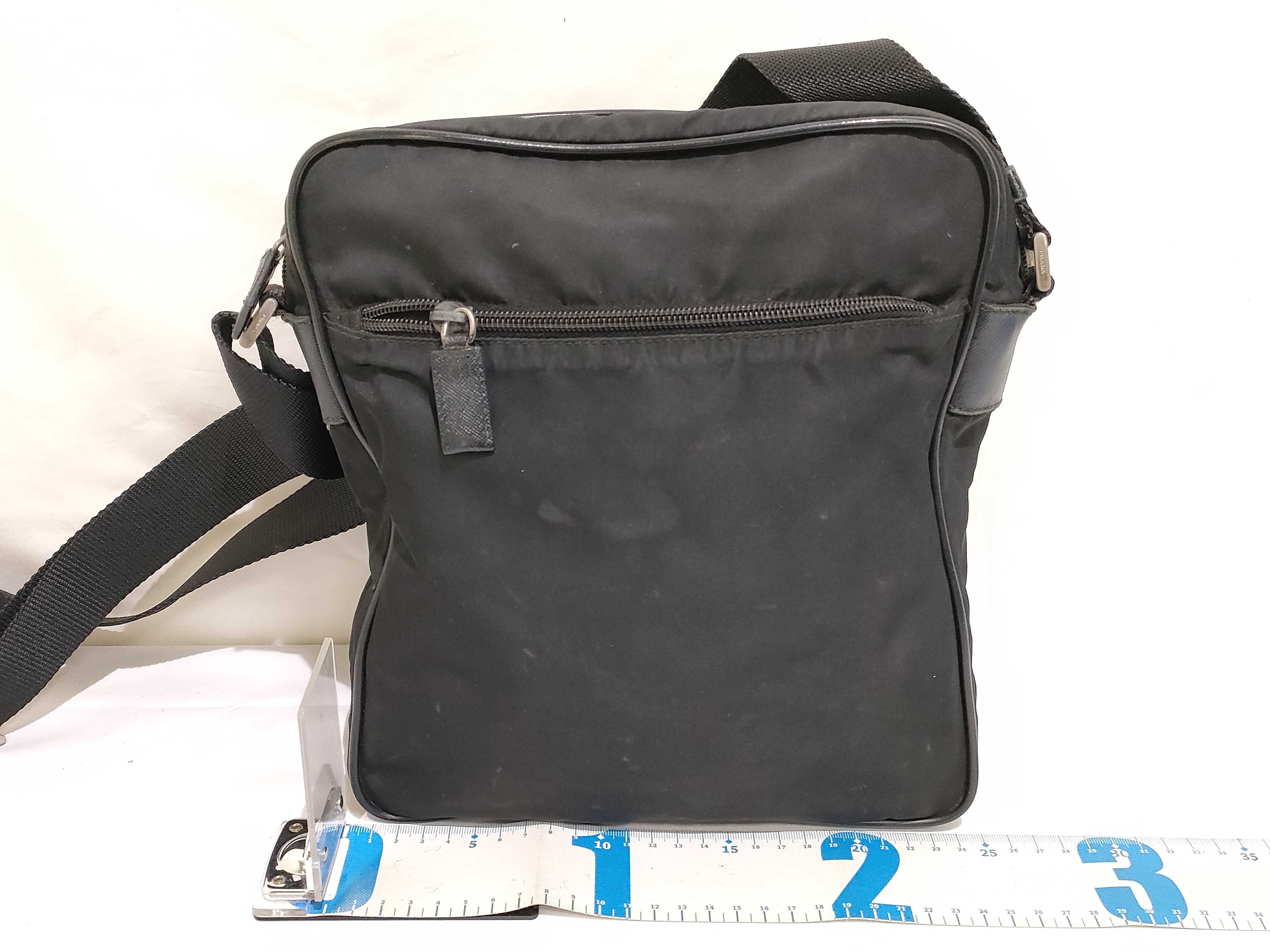 Nylon Shoulder Bag with Triangle Logo — view 2