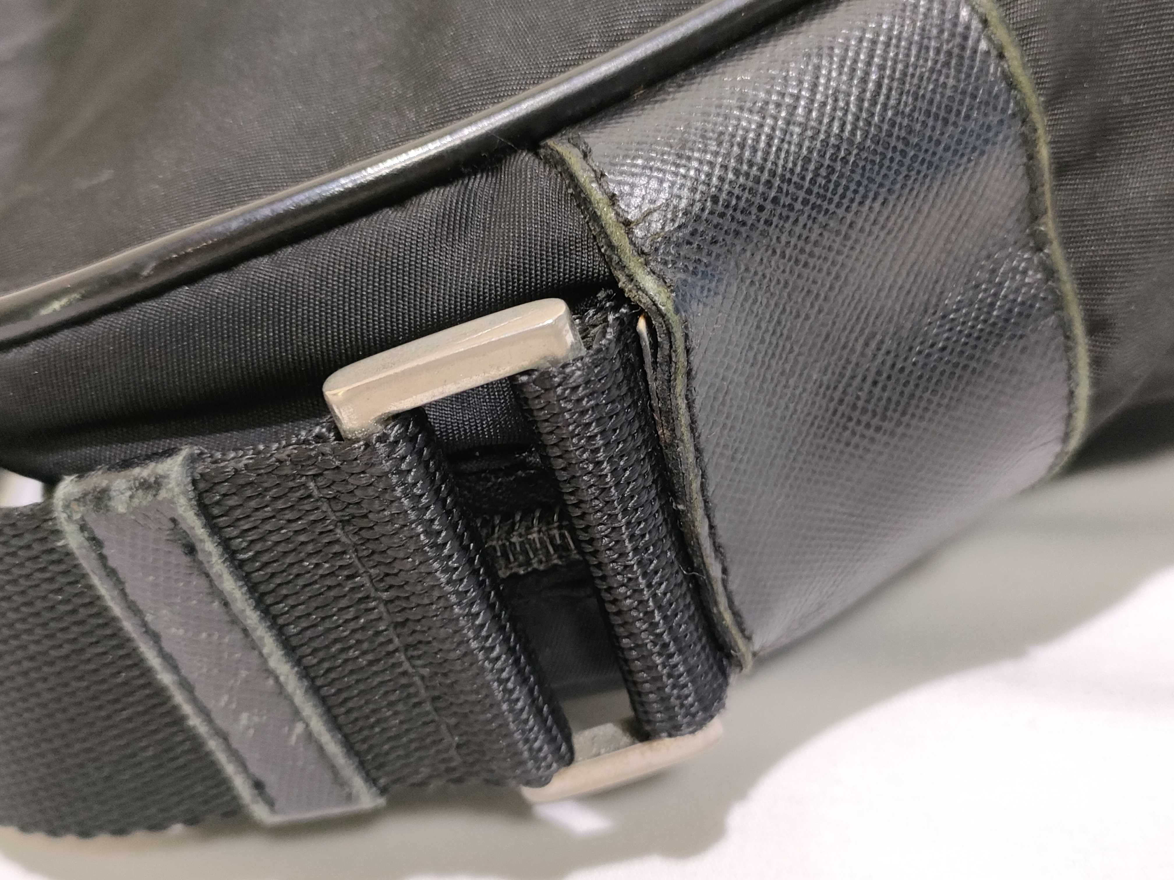 Nylon Shoulder Bag with Triangle Logo — view 5