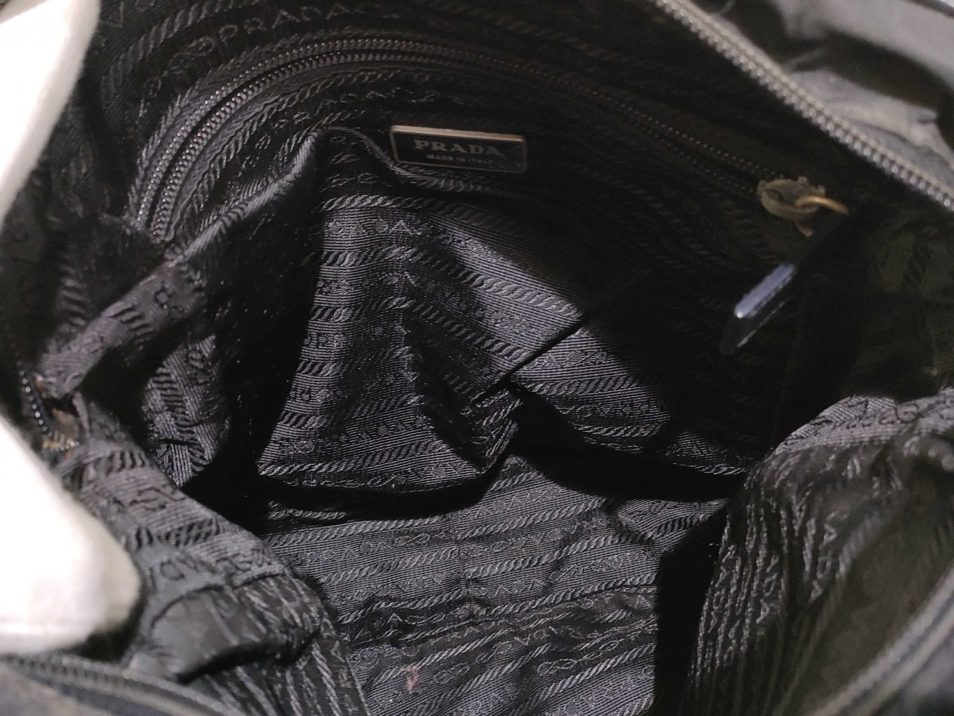 Nylon Shoulder Bag with Triangle Logo — view 9