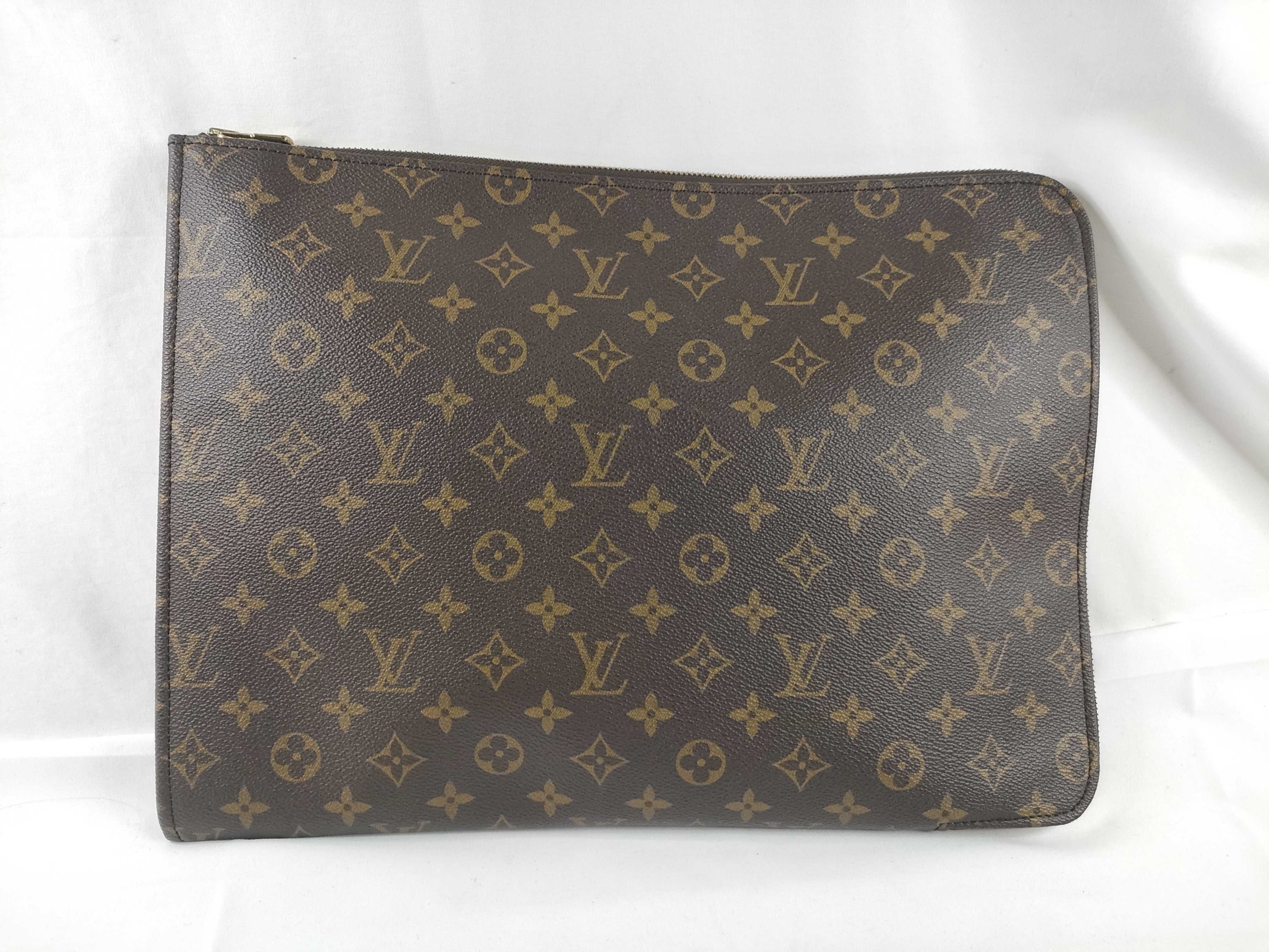 Monogram Pochette Document M53456 TH882 Brown Clutch Bag