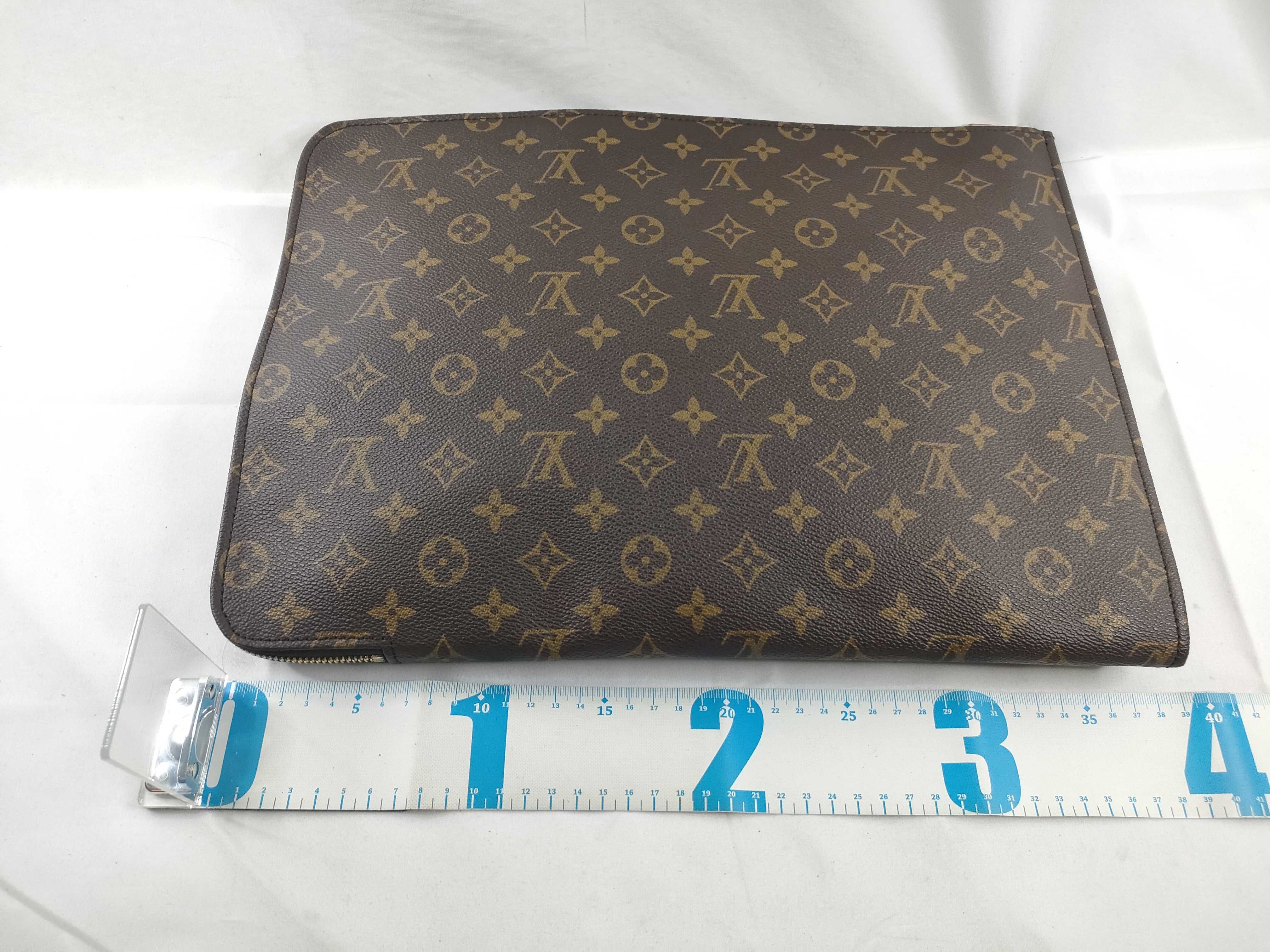 Monogram Pochette Document M53456 TH882 Brown Clutch Bag — view 2