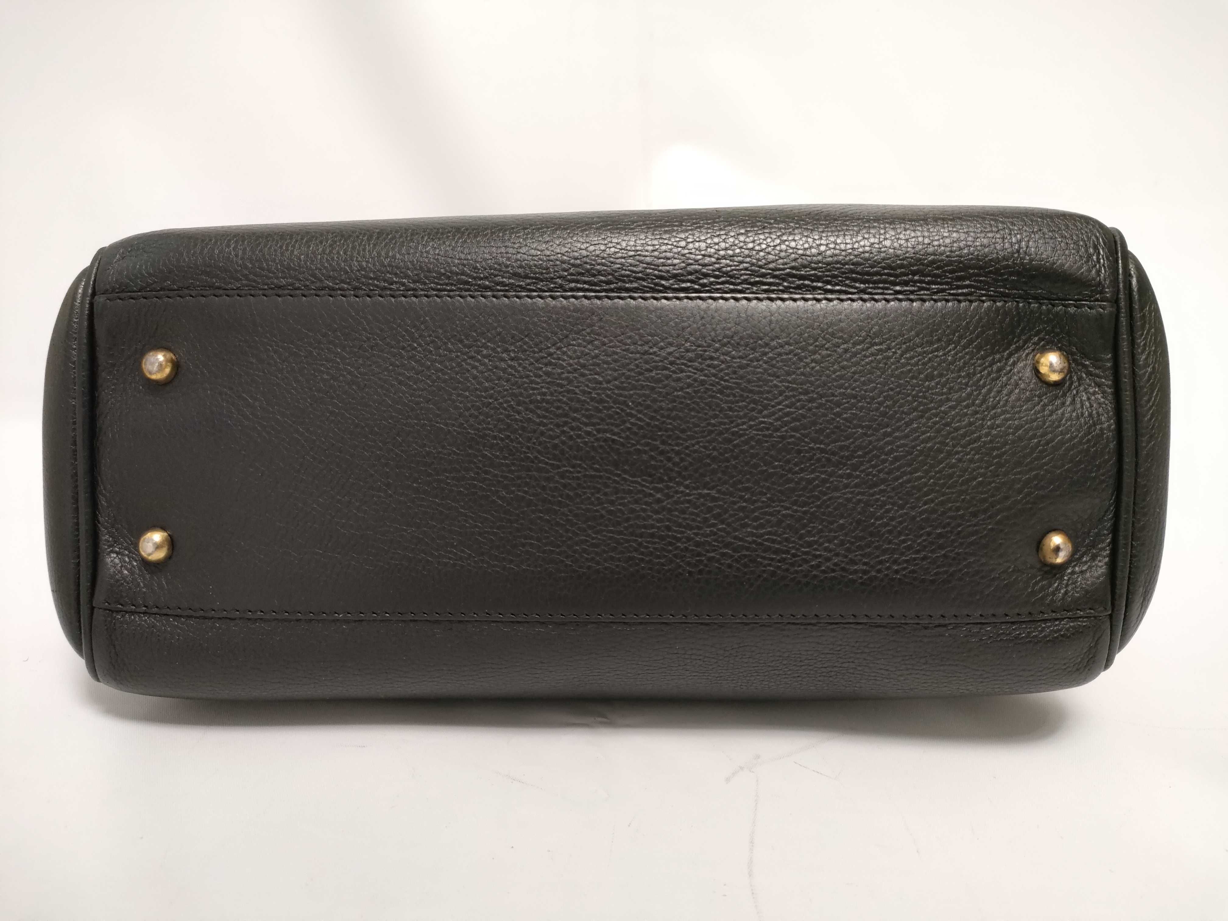 Heritage Leather Tote Bag, Black, Serial Number — view 3