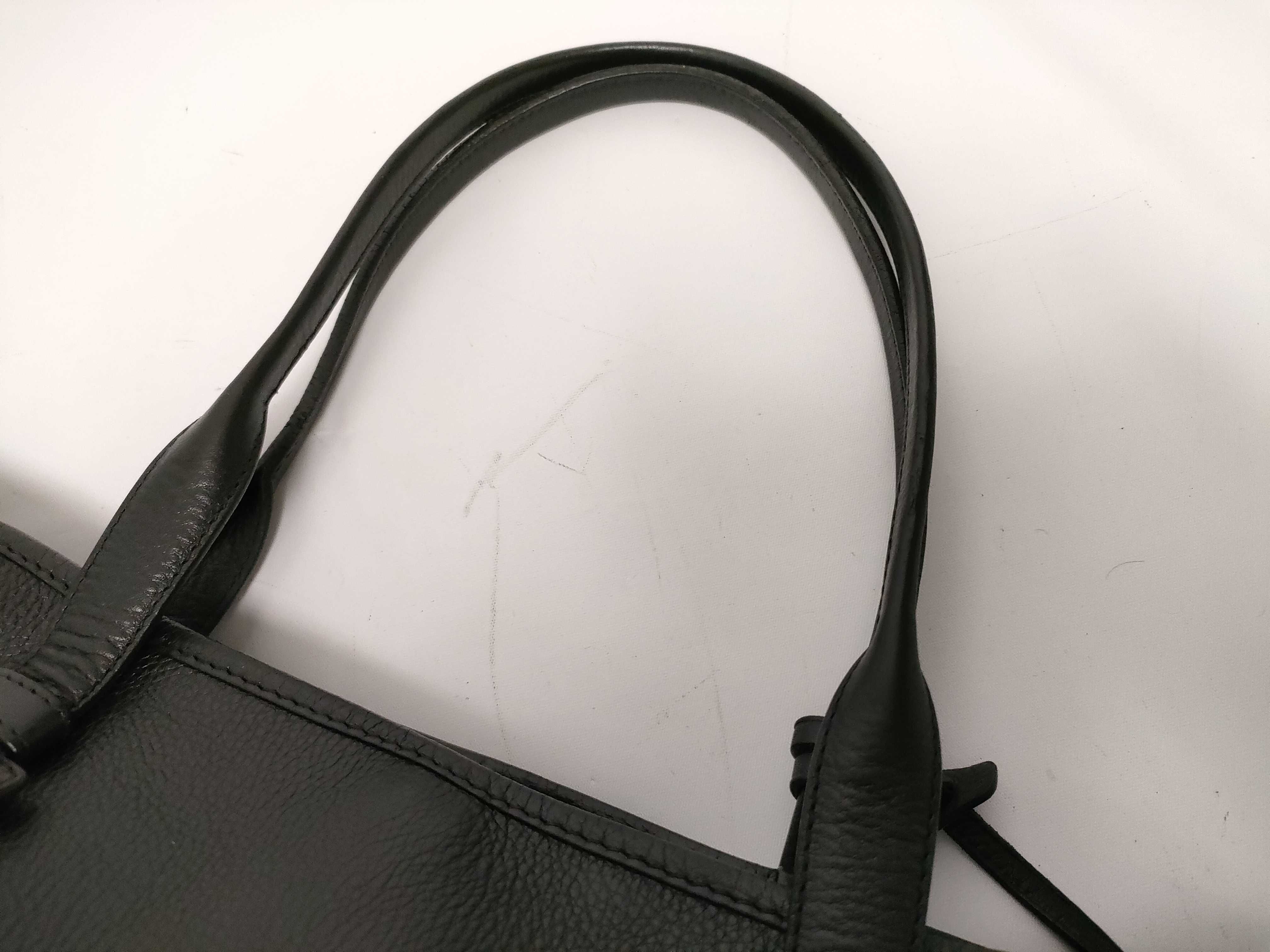 Heritage Leather Tote Bag, Black, Serial Number — view 5