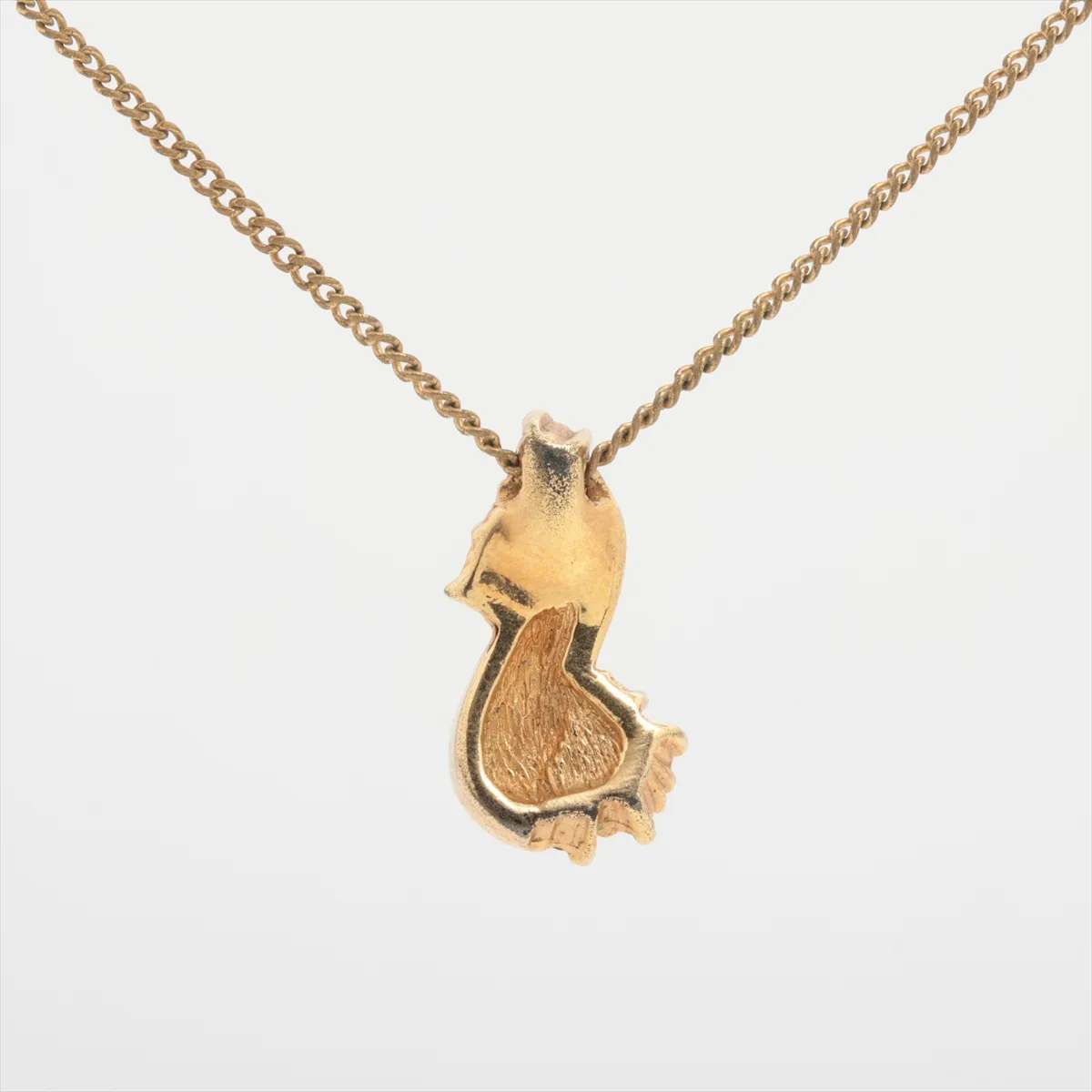 necklace, gold and green, with rhinestones. Shows signs of wear, tarnish, — view 2