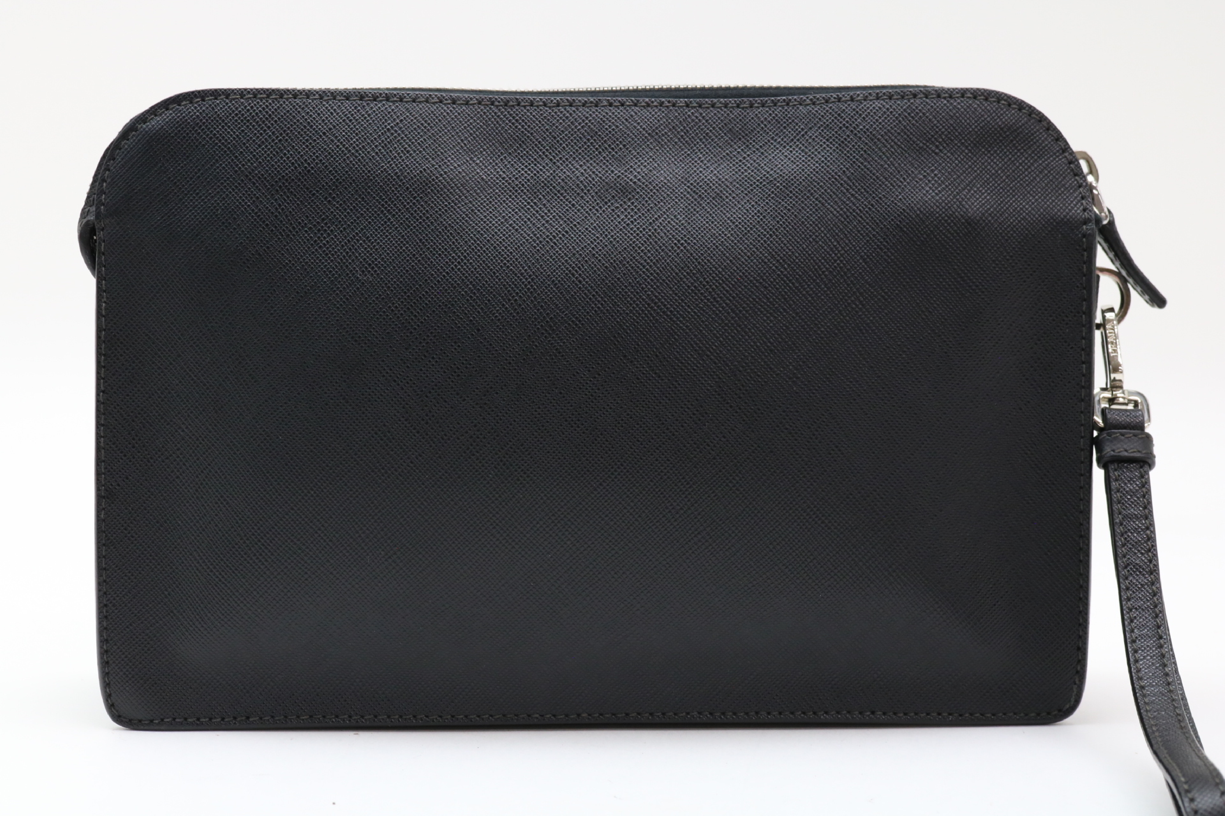 Saffiano Leather Porter Clutch Bag — view 2