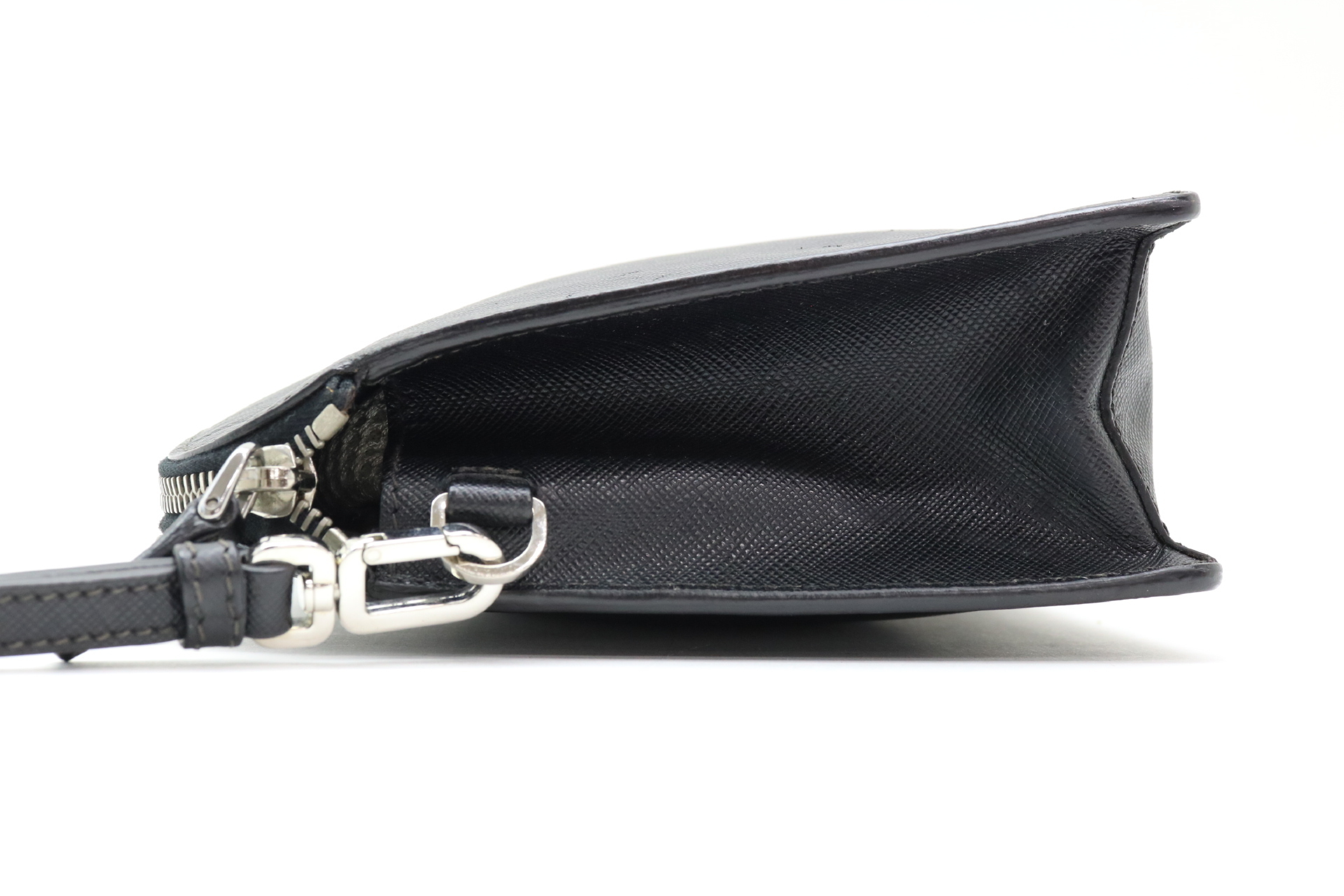 Saffiano Leather Porter Clutch Bag — view 3