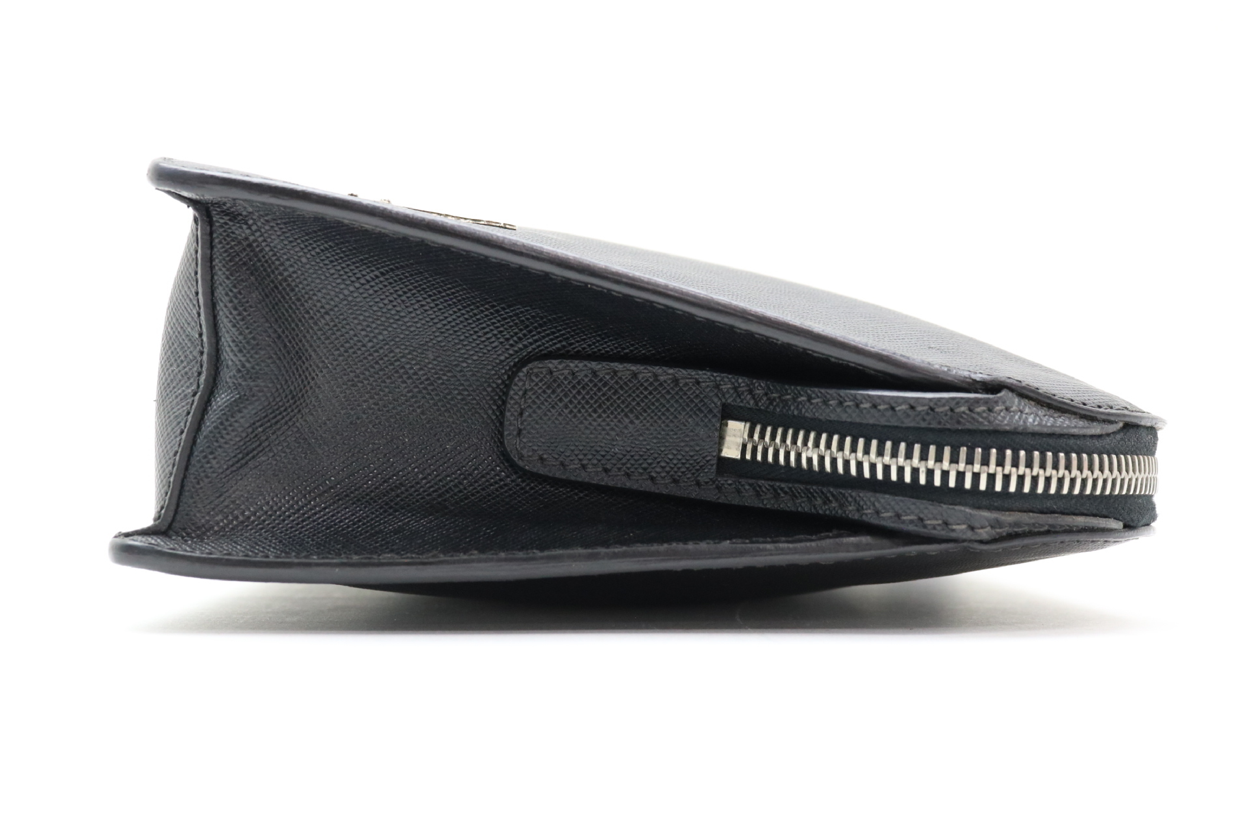 Saffiano Leather Porter Clutch Bag — view 4