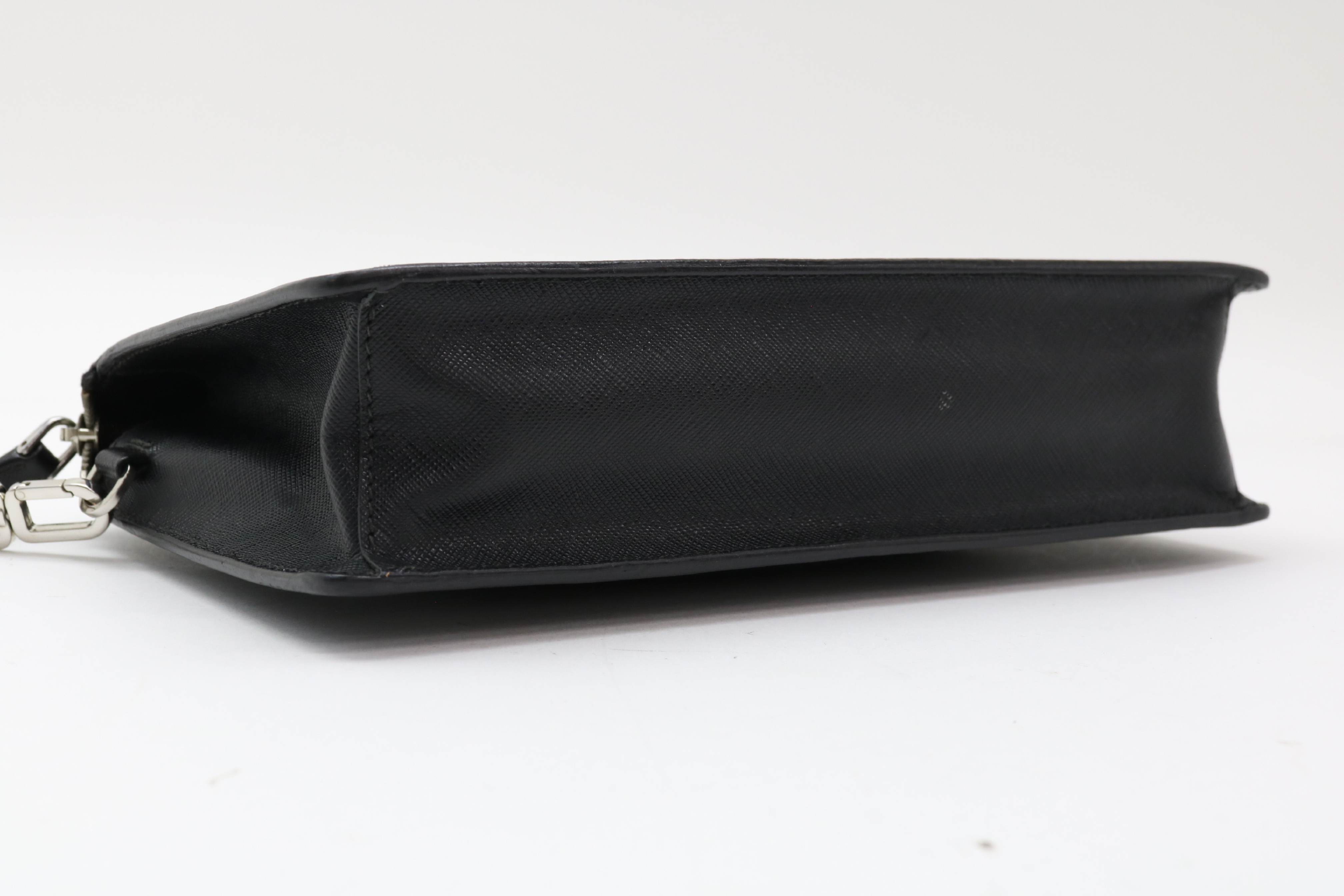 Saffiano Leather Porter Clutch Bag — view 5