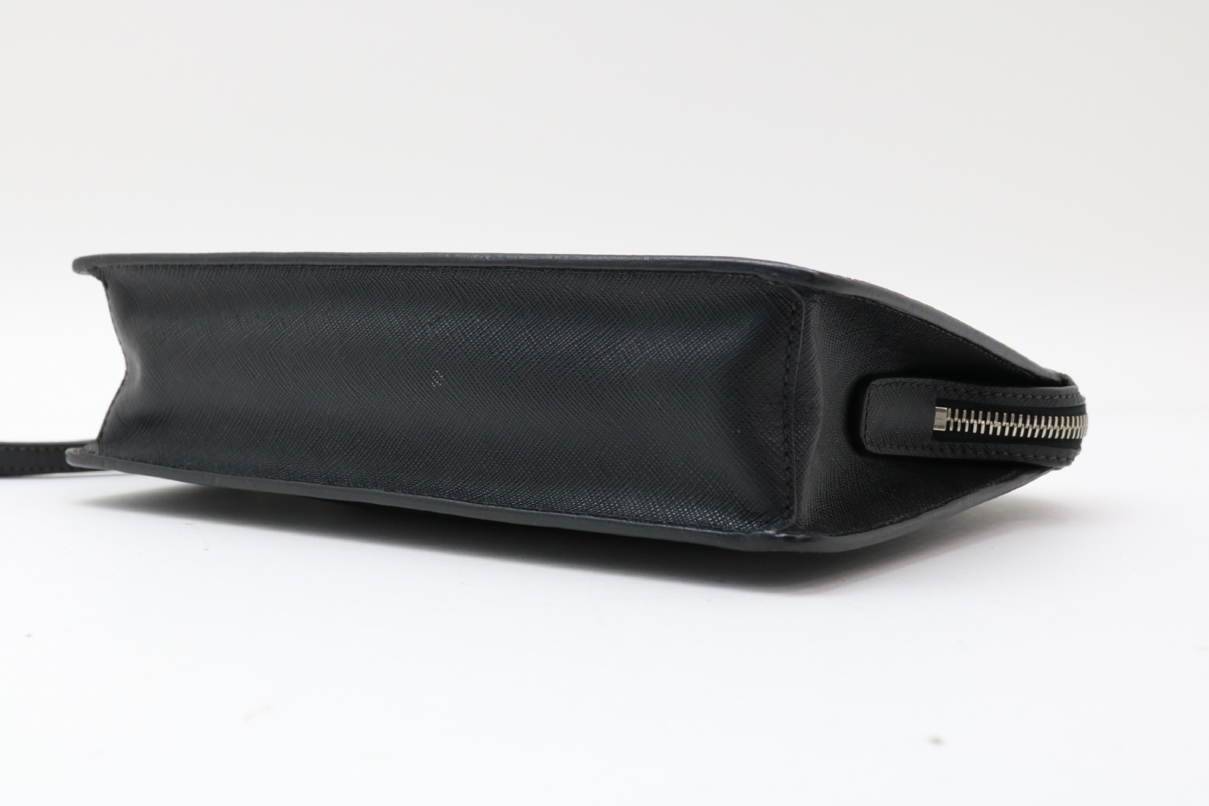 Saffiano Leather Porter Clutch Bag — view 6