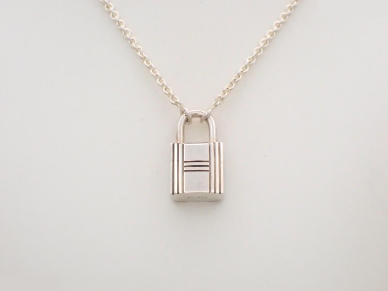 Cadena Lock Necklace, SV925 / 23.8g, Chain approx. 46cm
