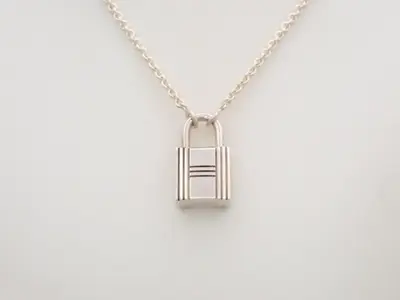 Cadena Lock Necklace, SV925 / 23.8g, Chain approx. 46cm