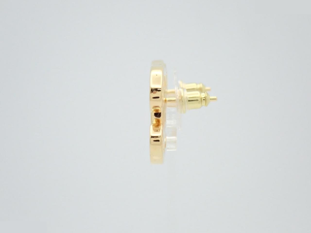 earrings, B24A, Coco Mark, gold. — view 3