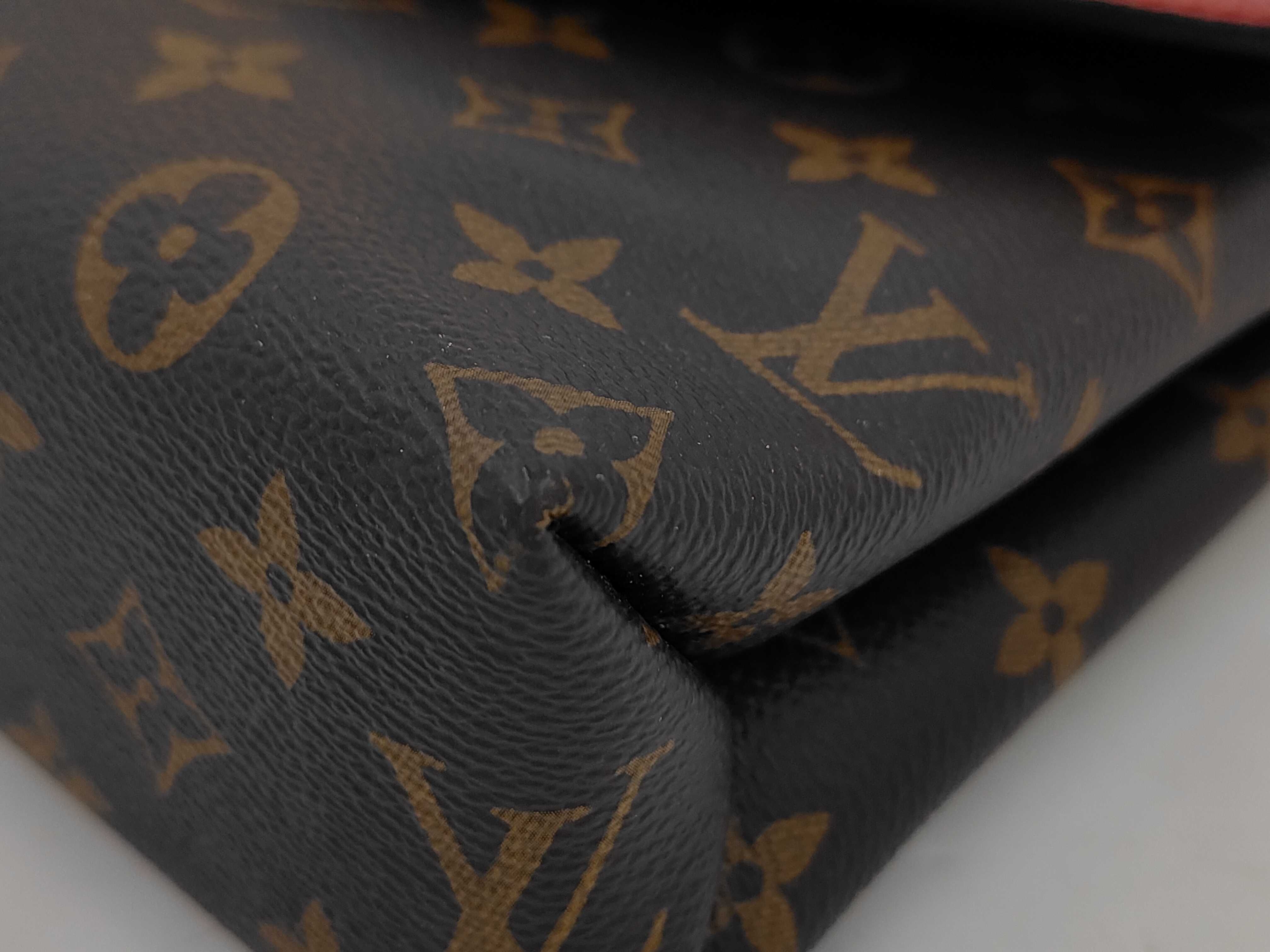 Monogram Louis Vuitton Monogram Red Leather Sampla Seed M43713 Shoulder Bag — view 4