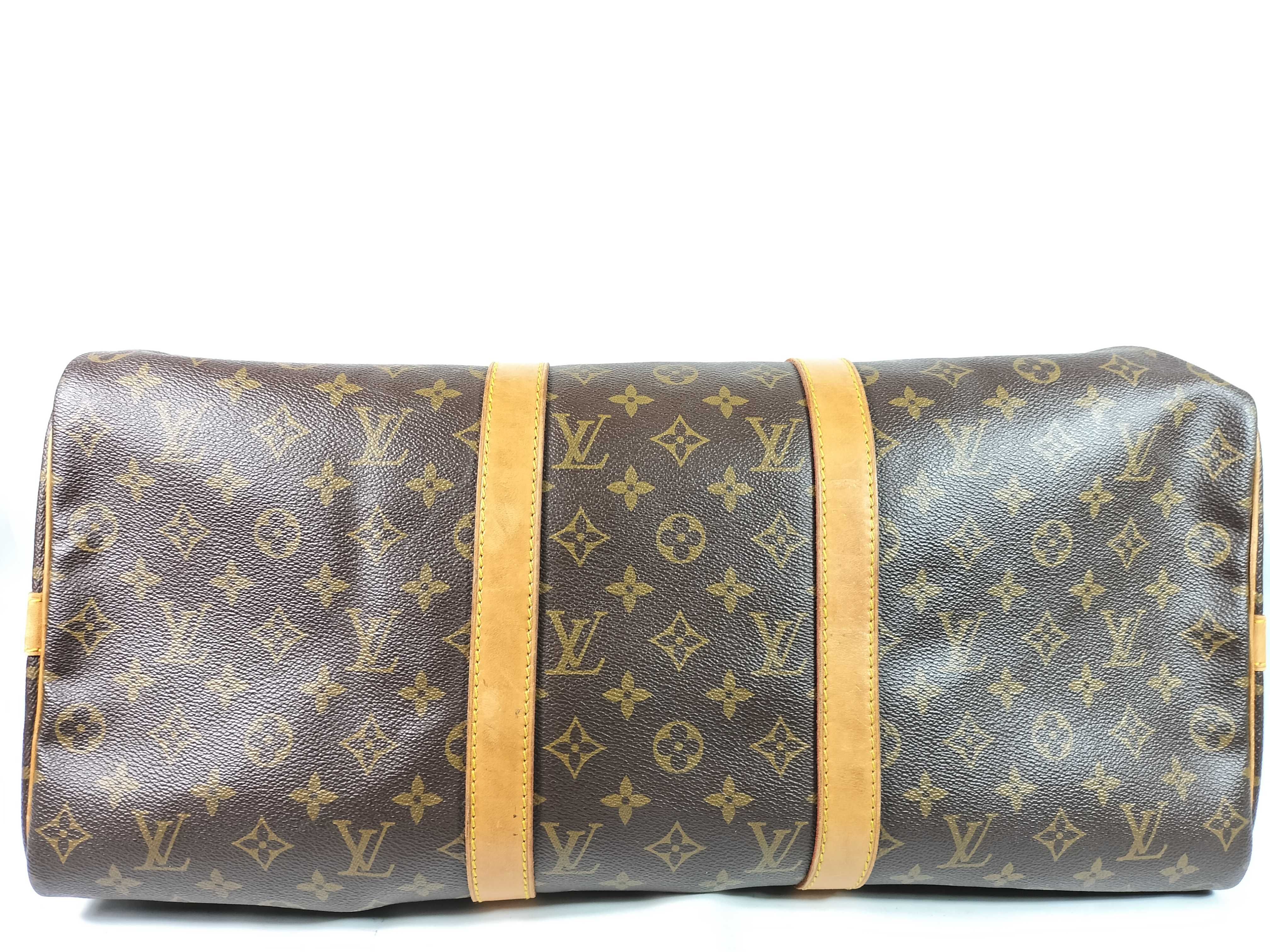 Monogram Keepall Bandoulière 50 M41416 Brown VI8910 Boston Bag — view 7