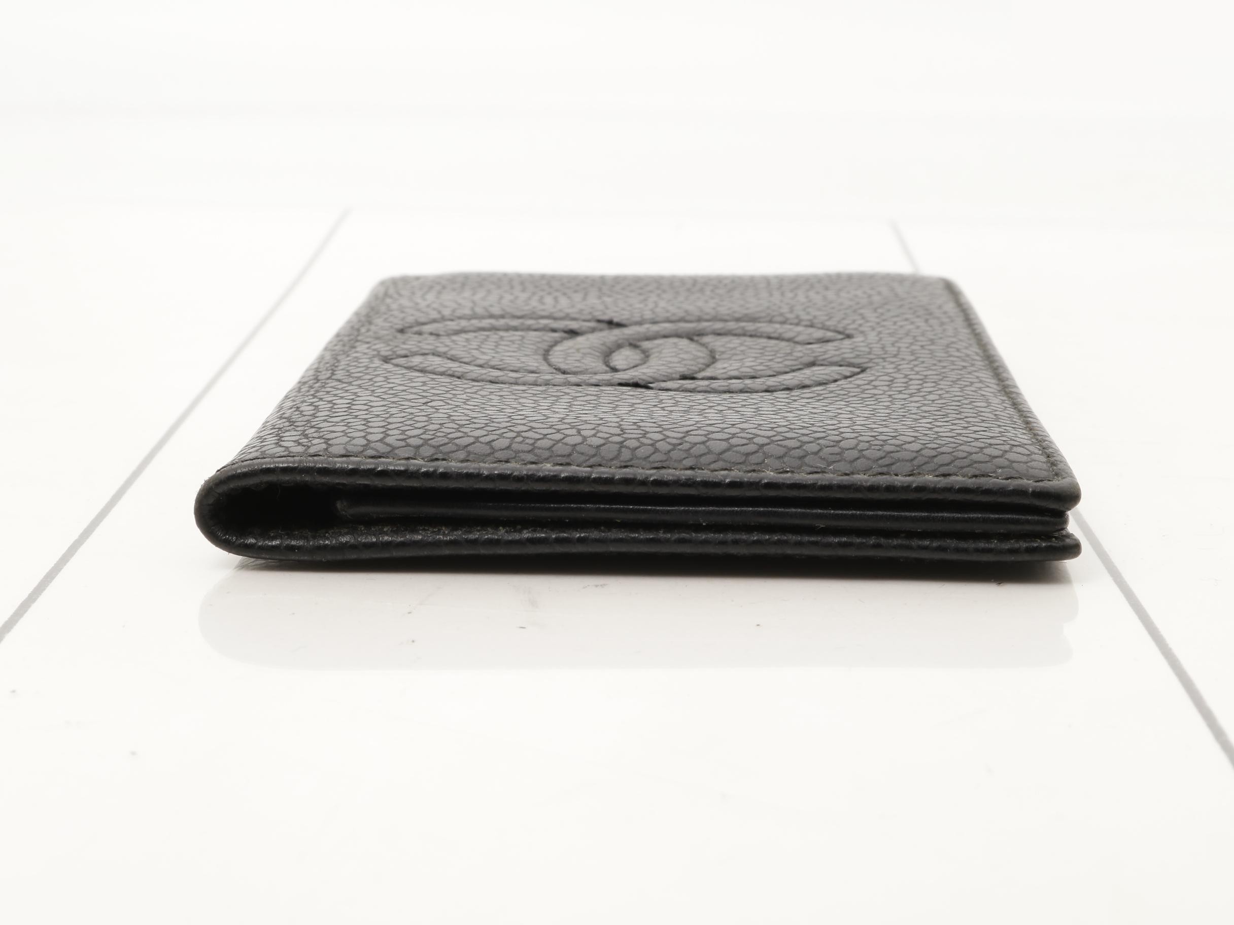 Caviar leather Coco Mark card case — view 3