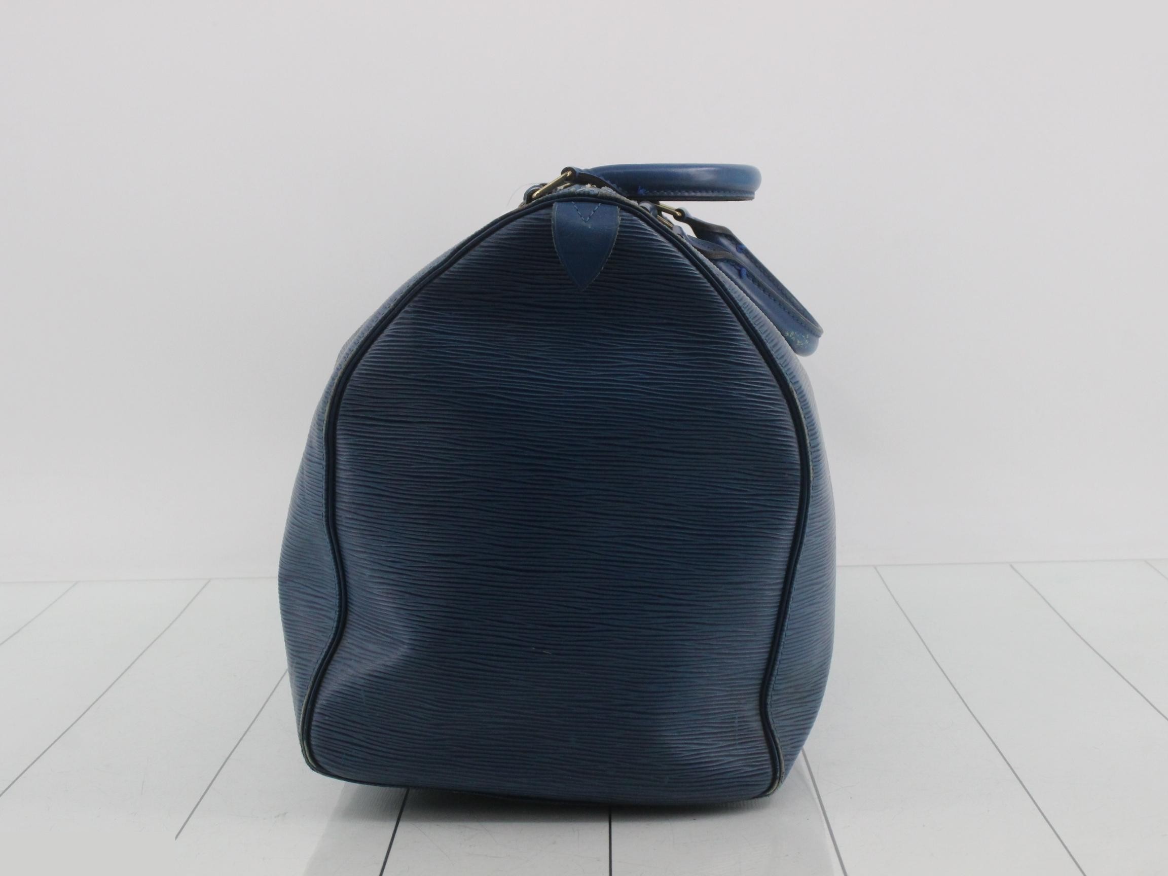 Epi Keepall 50 Toledo Blue Boston Bag — view 3