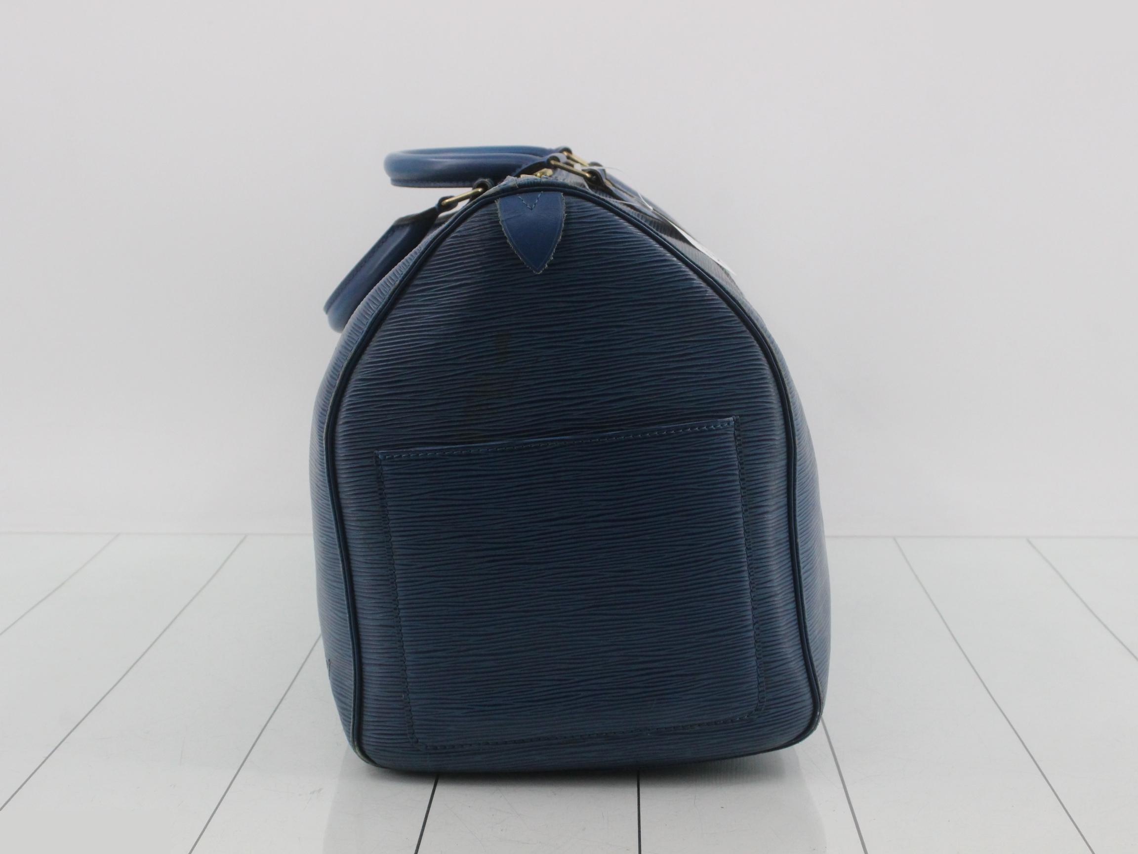 Epi Keepall 50 Toledo Blue Boston Bag — view 4