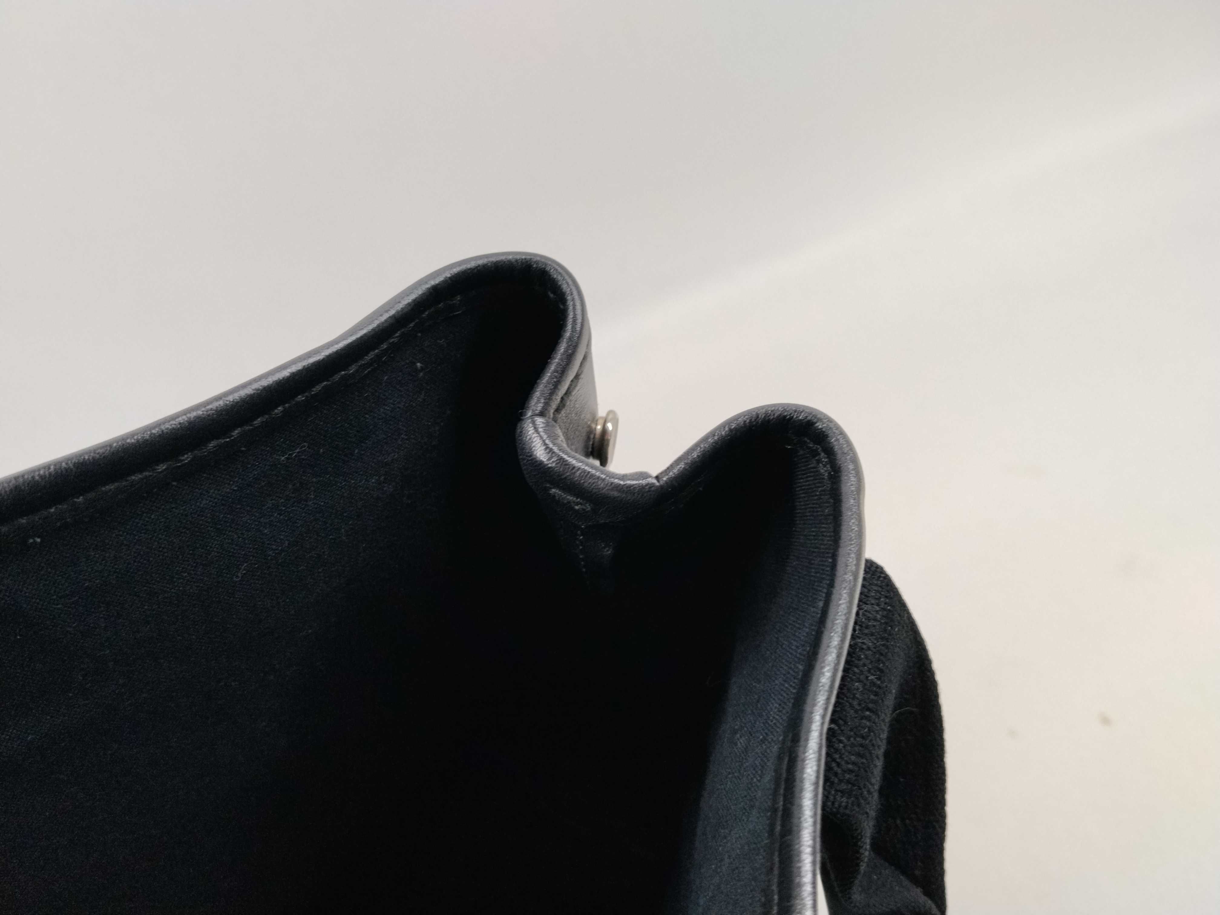 Navy Cabas S Leather Handbag with Pouch, Black Handbag — view 9