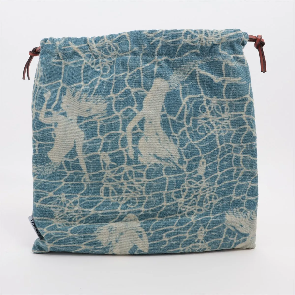 Drawstring Canvas Bag, Blue — view 2