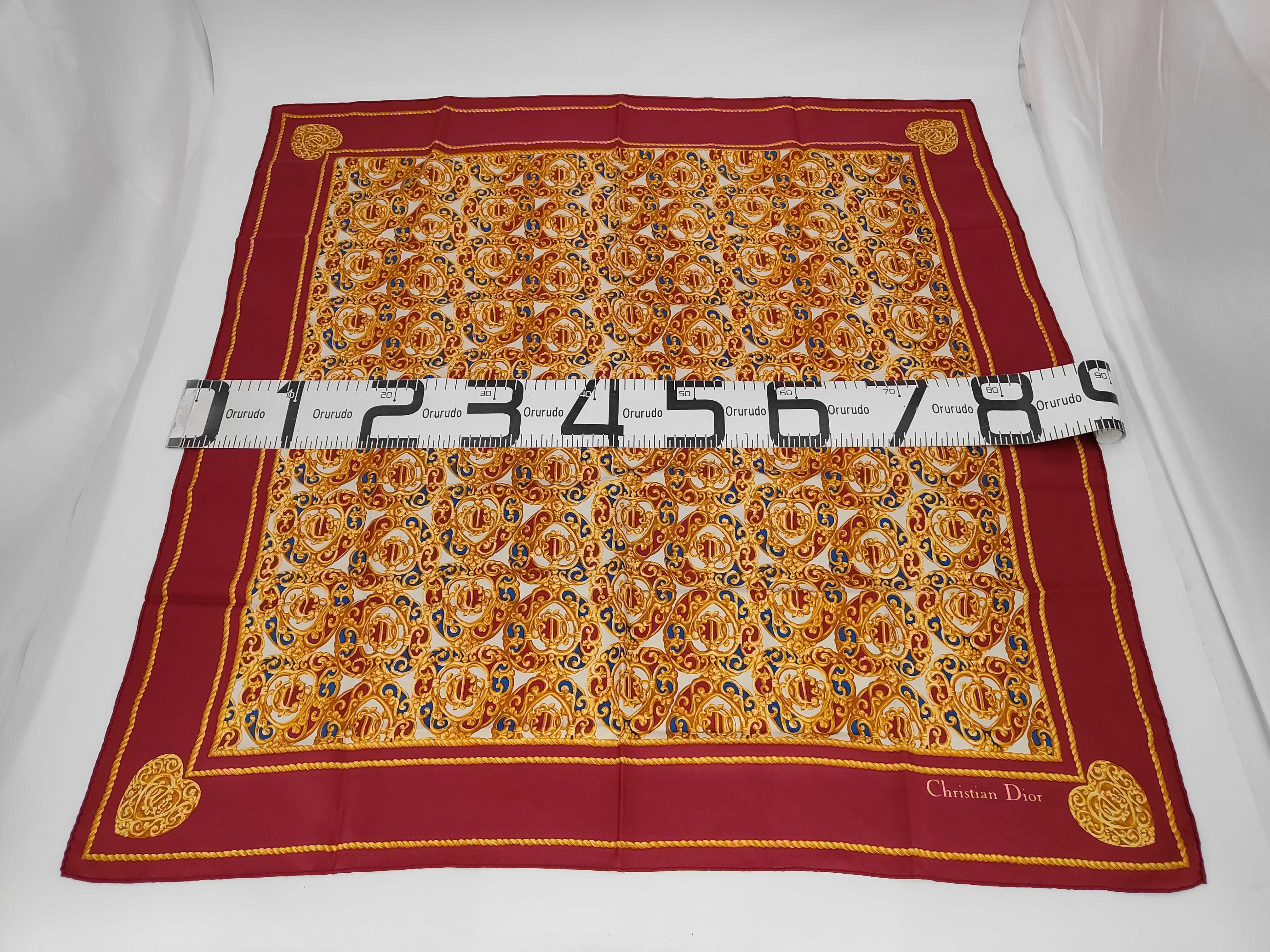 handkerchief/scarf with tag, silk, jewel/jewelry pattern, heart design, large size, other accessories. — view 2