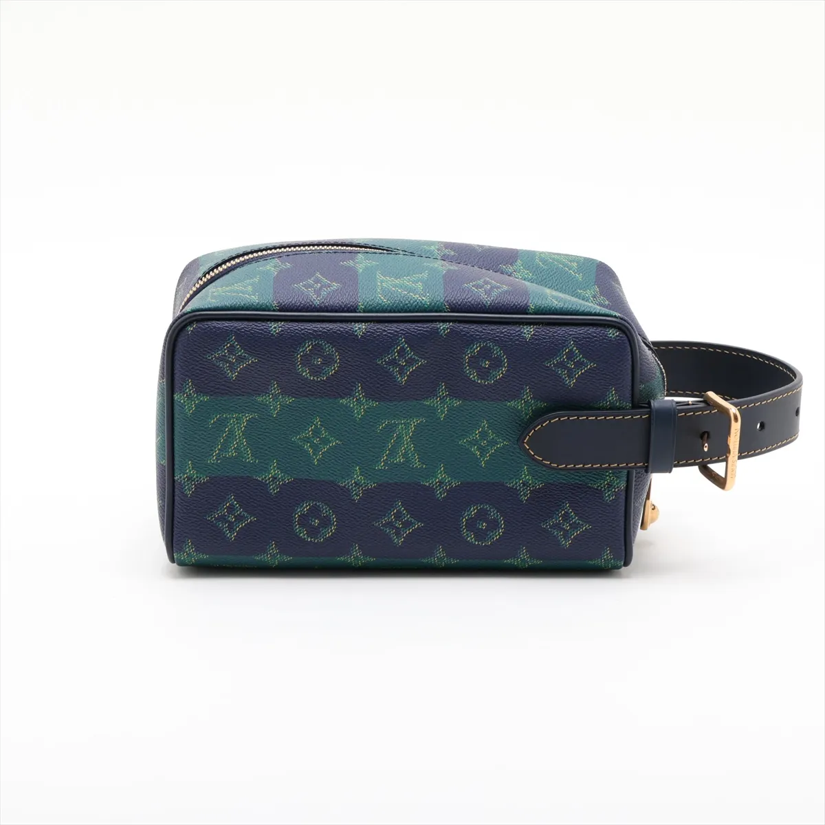 Monogram Heritage Locker Dopp Kit M25902 Navy (RFID detected) — view 2