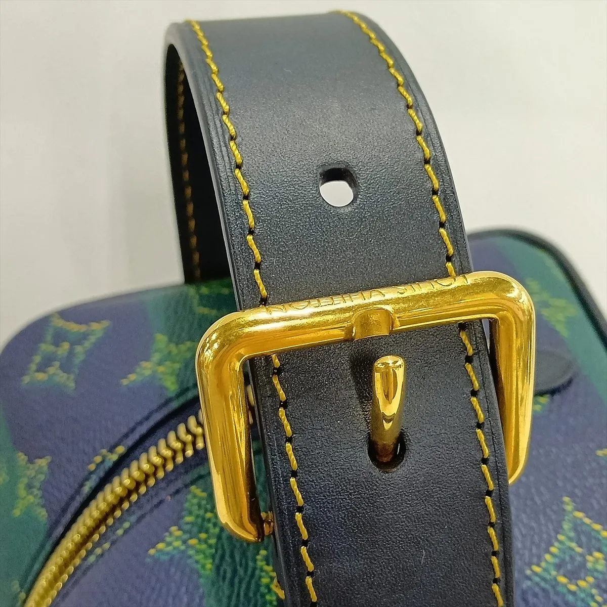 Monogram Heritage Locker Dopp Kit M25902 Navy (RFID detected) — view 12