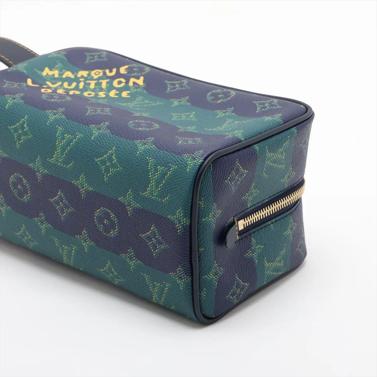 Monogram Heritage Locker Dopp Kit M25902 Navy (RFID detected) — view 3
