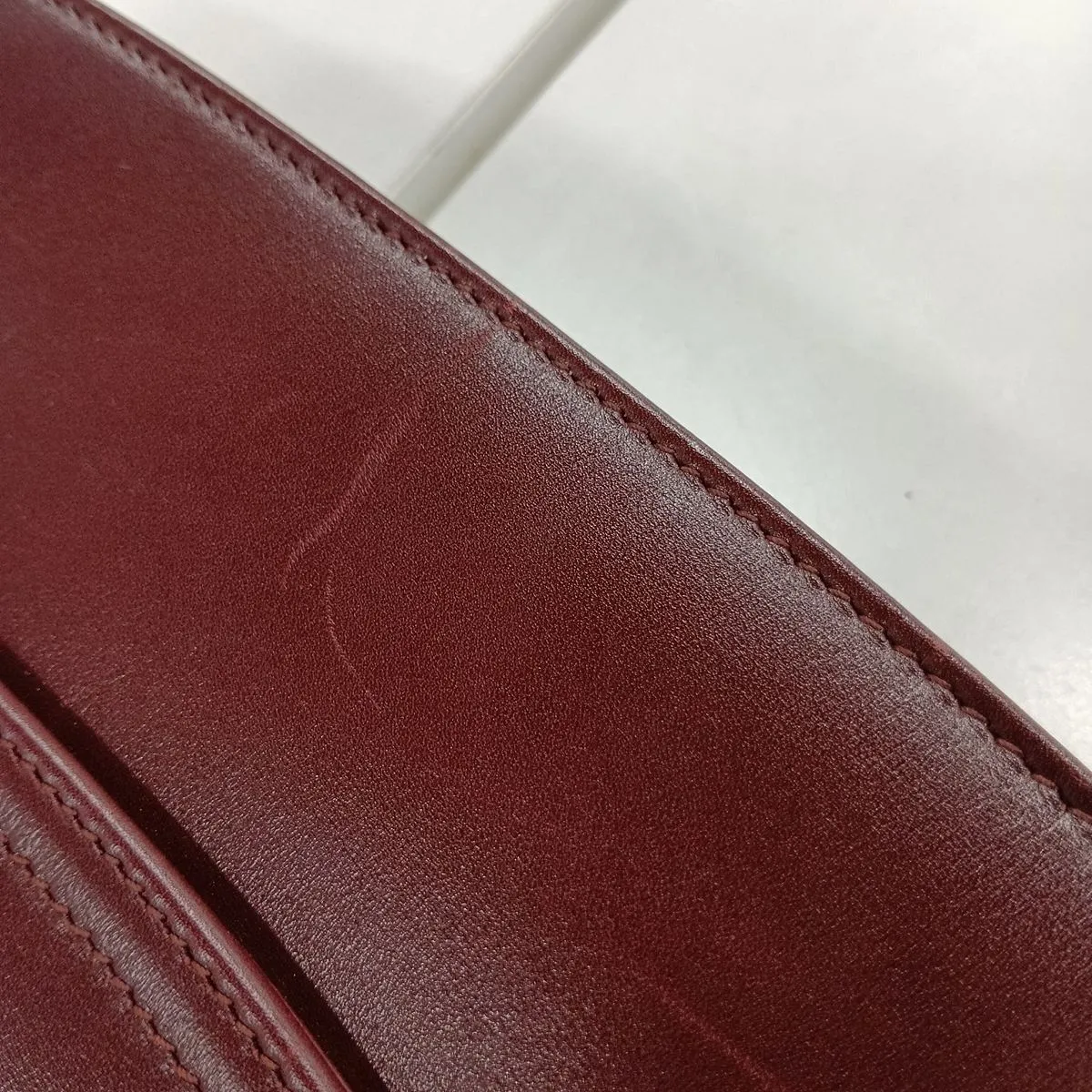 Allie Large Leather Tote Bag, Bordeaux, 550130 — view 14