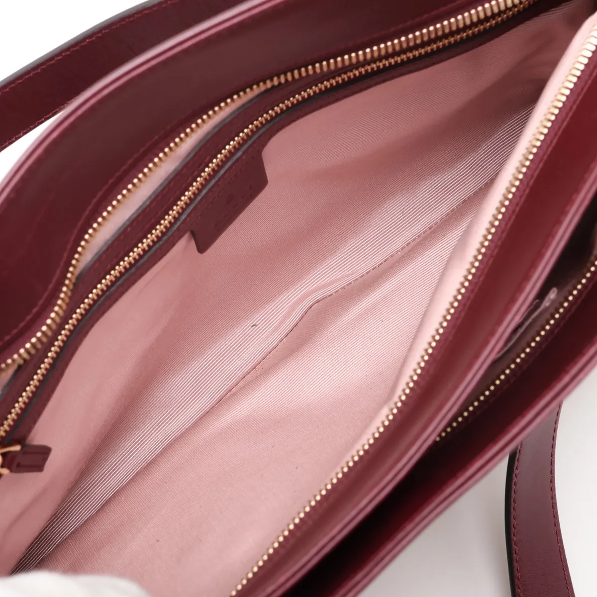 Allie Large Leather Tote Bag, Bordeaux, 550130 — view 8