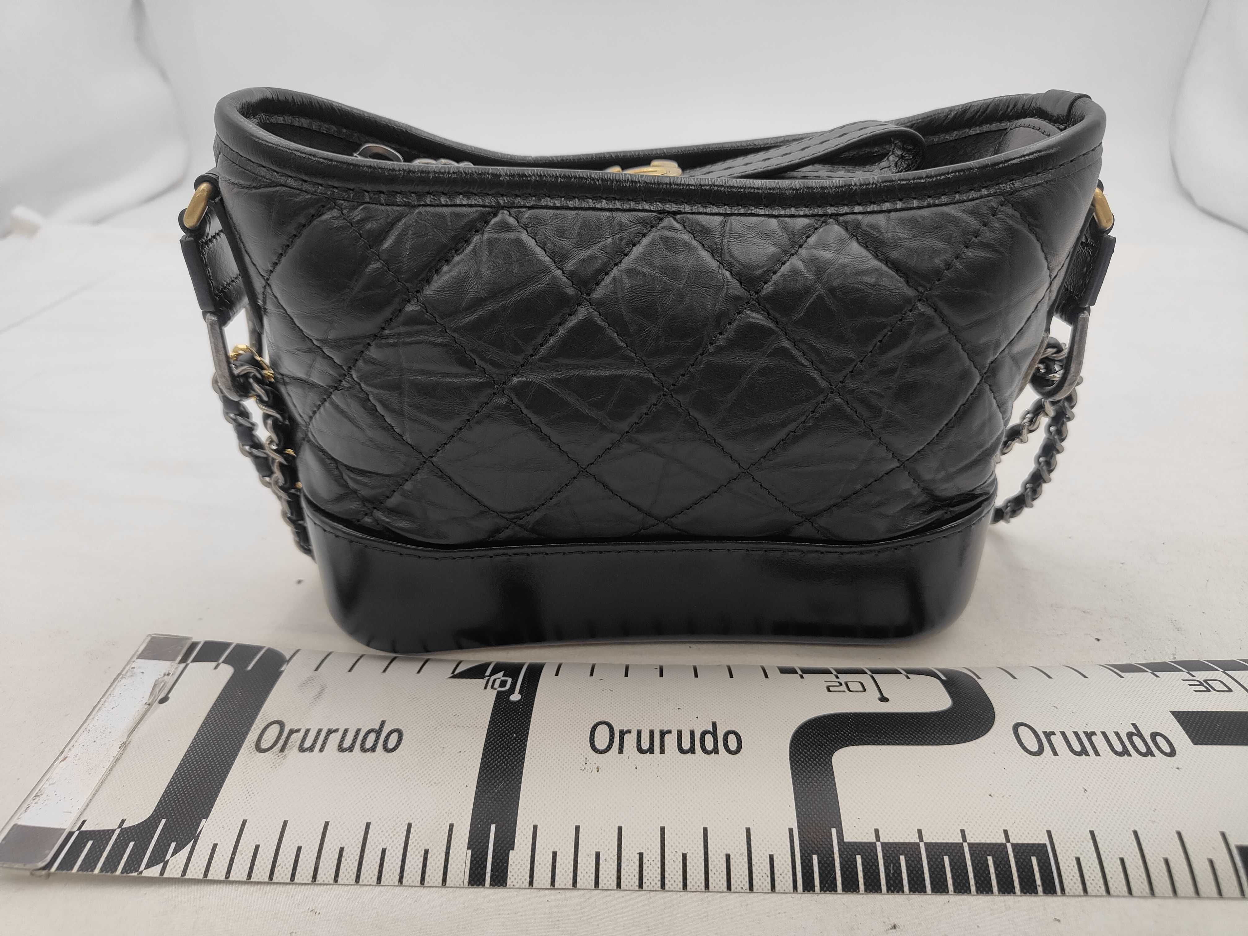 Gabrielle de Chanel Hobo Bag Small Black Aged Calf Leather No. 28 Shoulder Bag — view 2