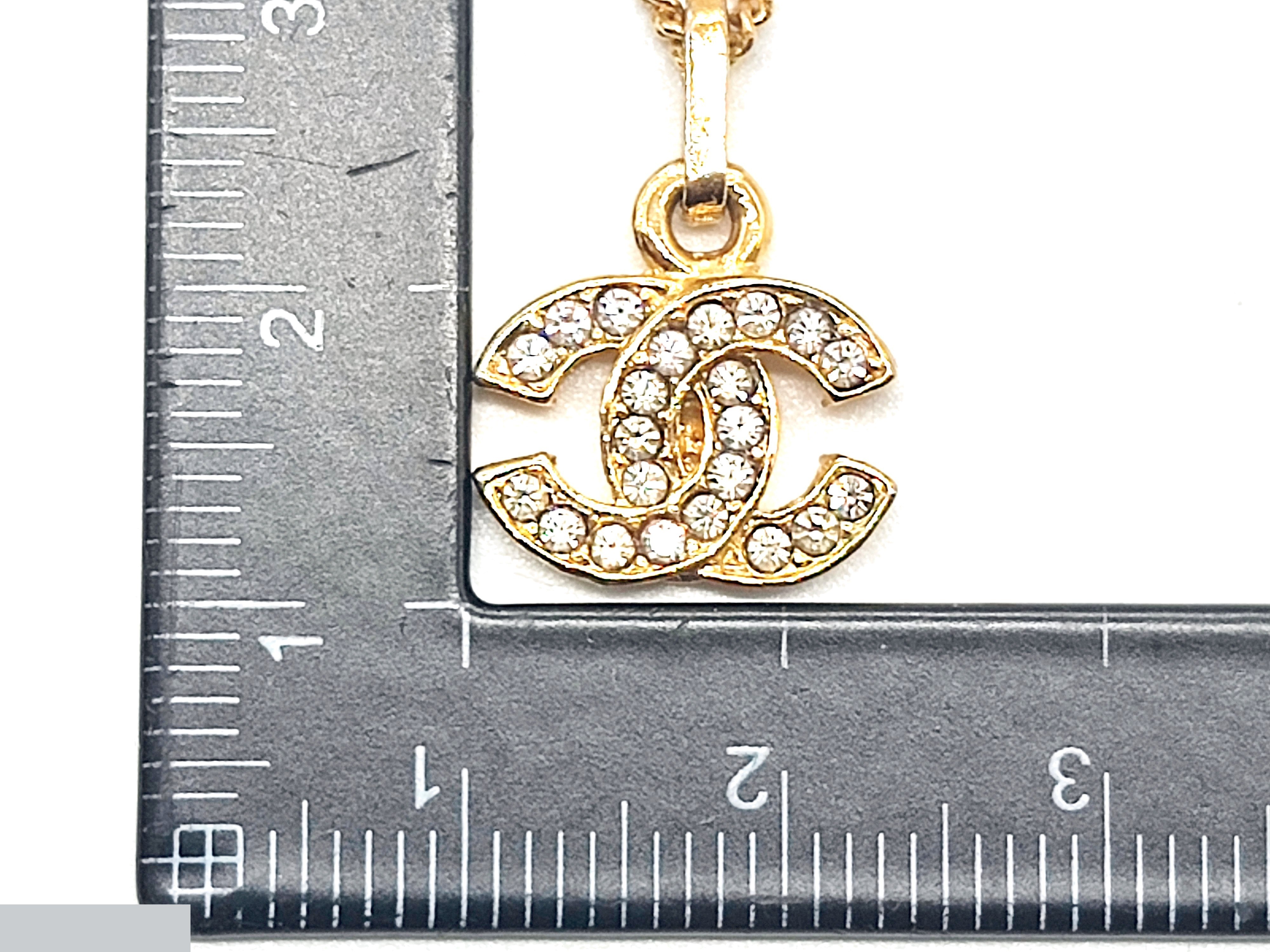Coco Mark Rhinestone Necklace, Chain approx. 40cm — view 3