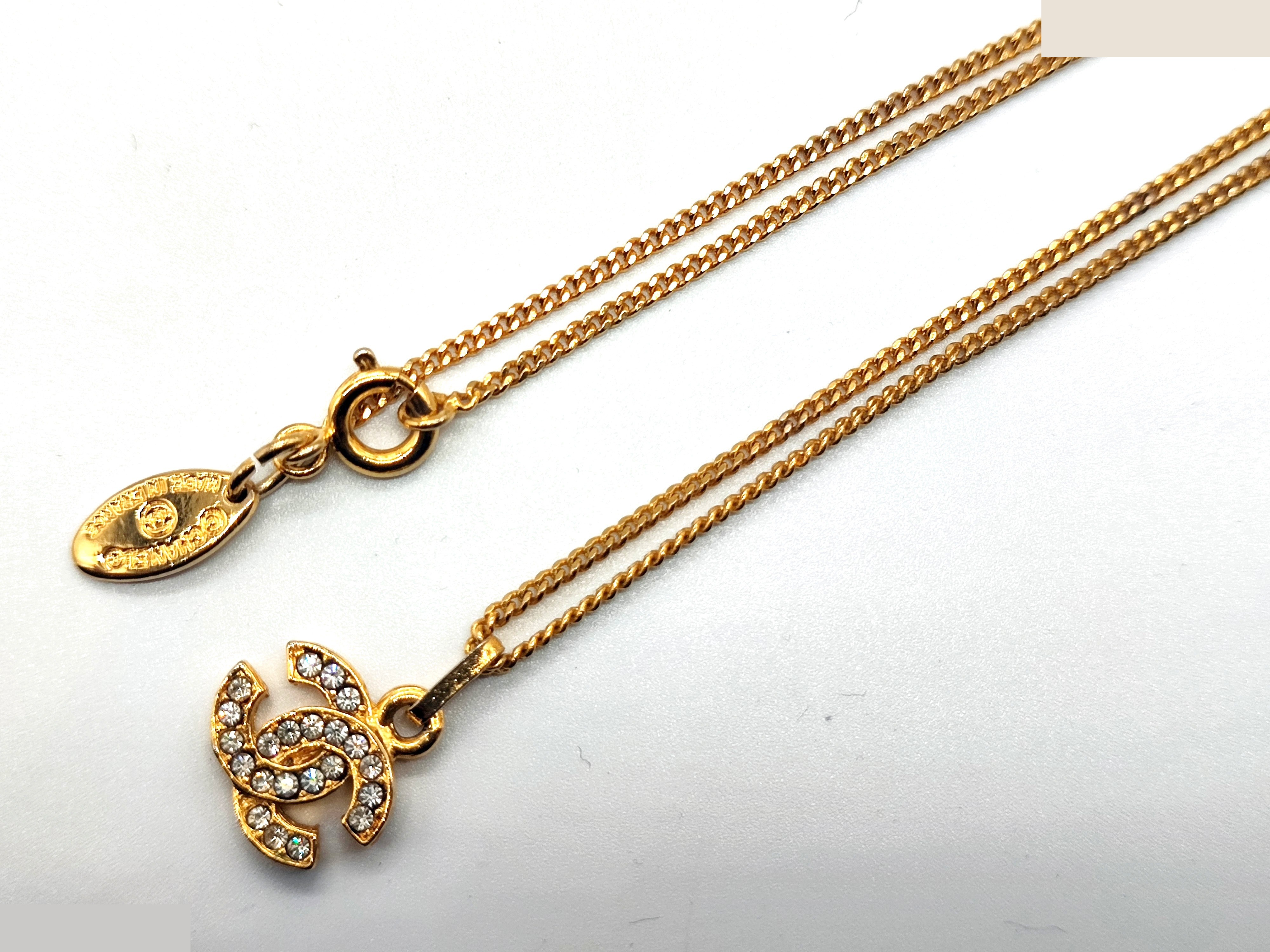 Coco Mark Rhinestone Necklace, Chain approx. 40cm — view 4