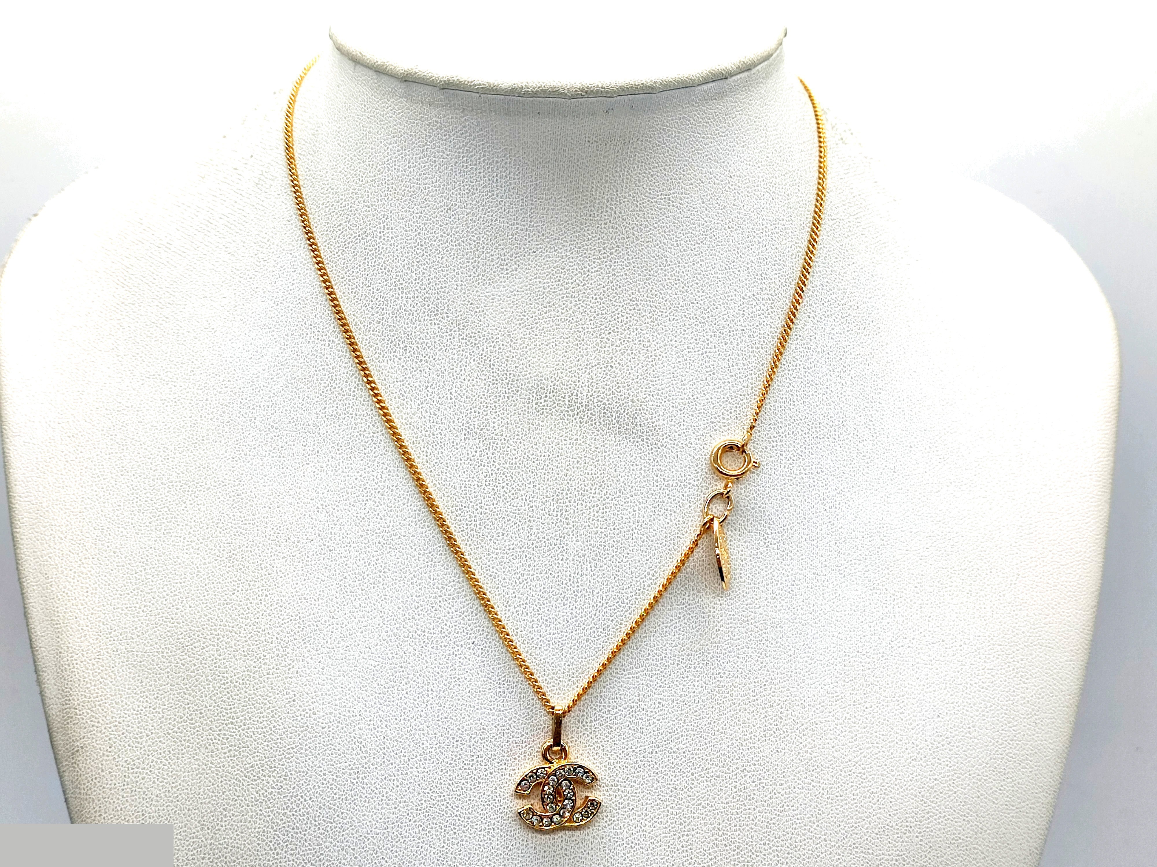 Coco Mark Rhinestone Necklace, Chain approx. 40cm — view 9