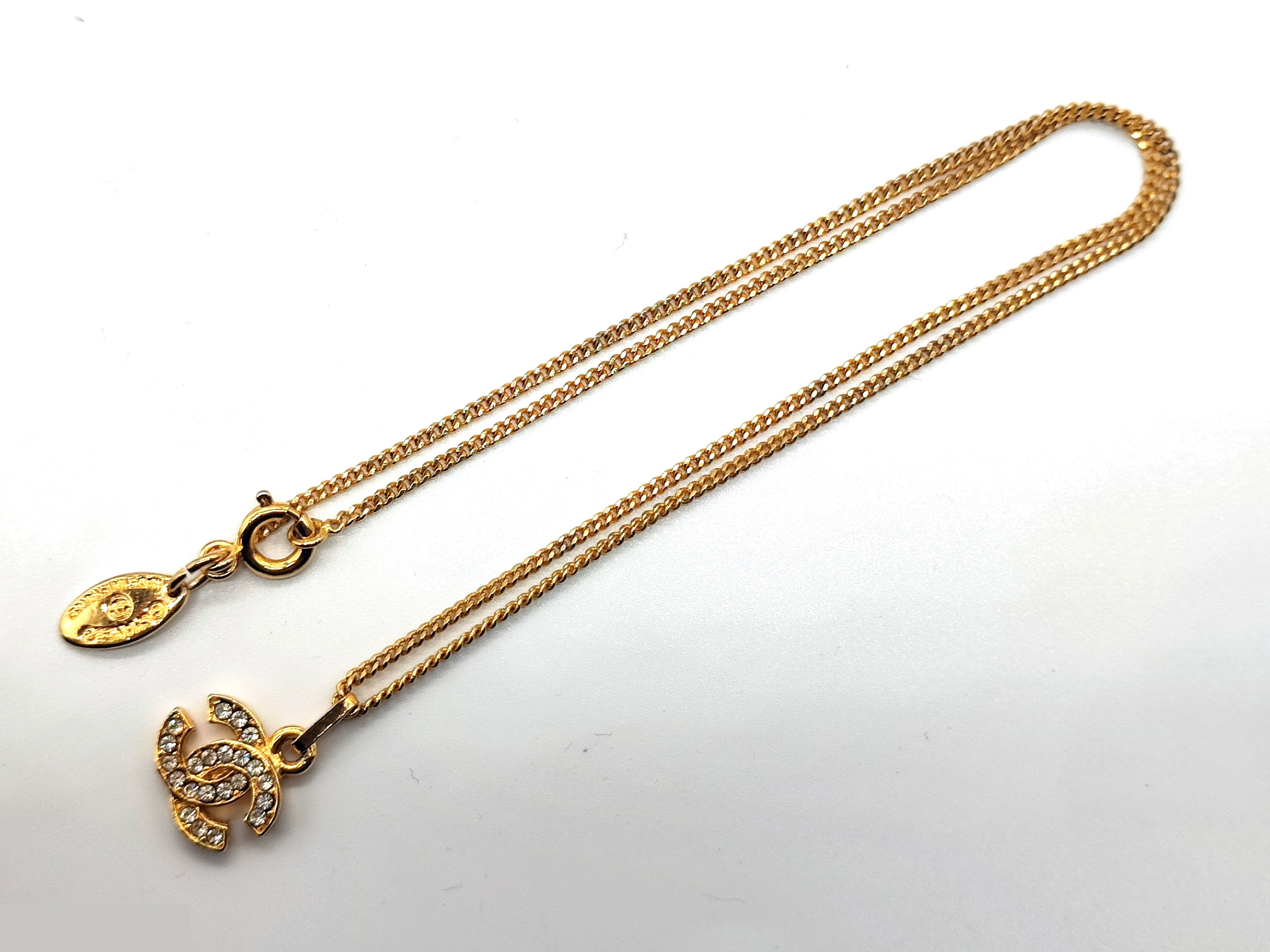 Coco Mark Rhinestone Necklace, Chain approx. 40cm — view 10