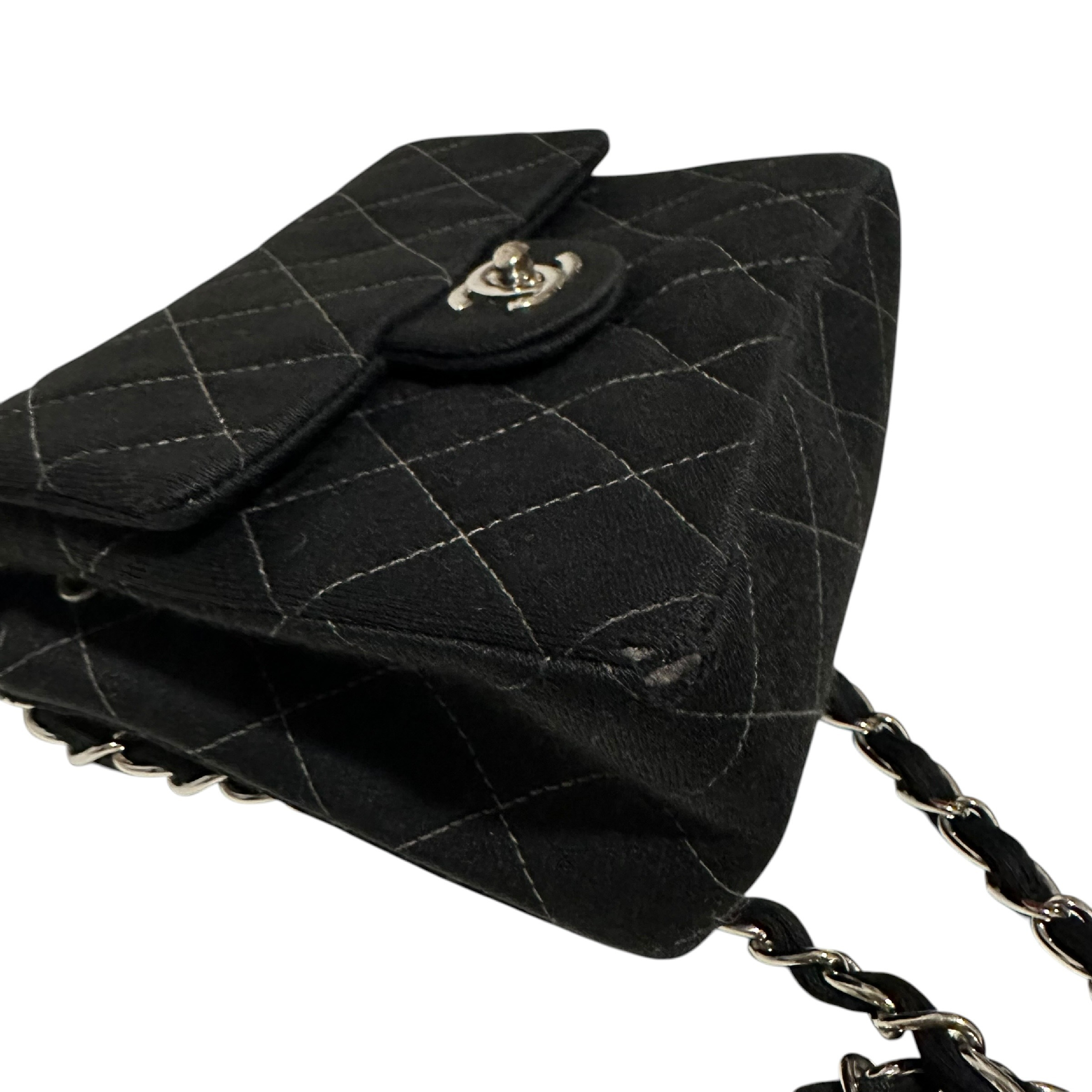 Matelassé 17 Coco Mark Single Flap Single Chain Shoulder Bag Black Silver 5887007 Shoulder Bag — view 14