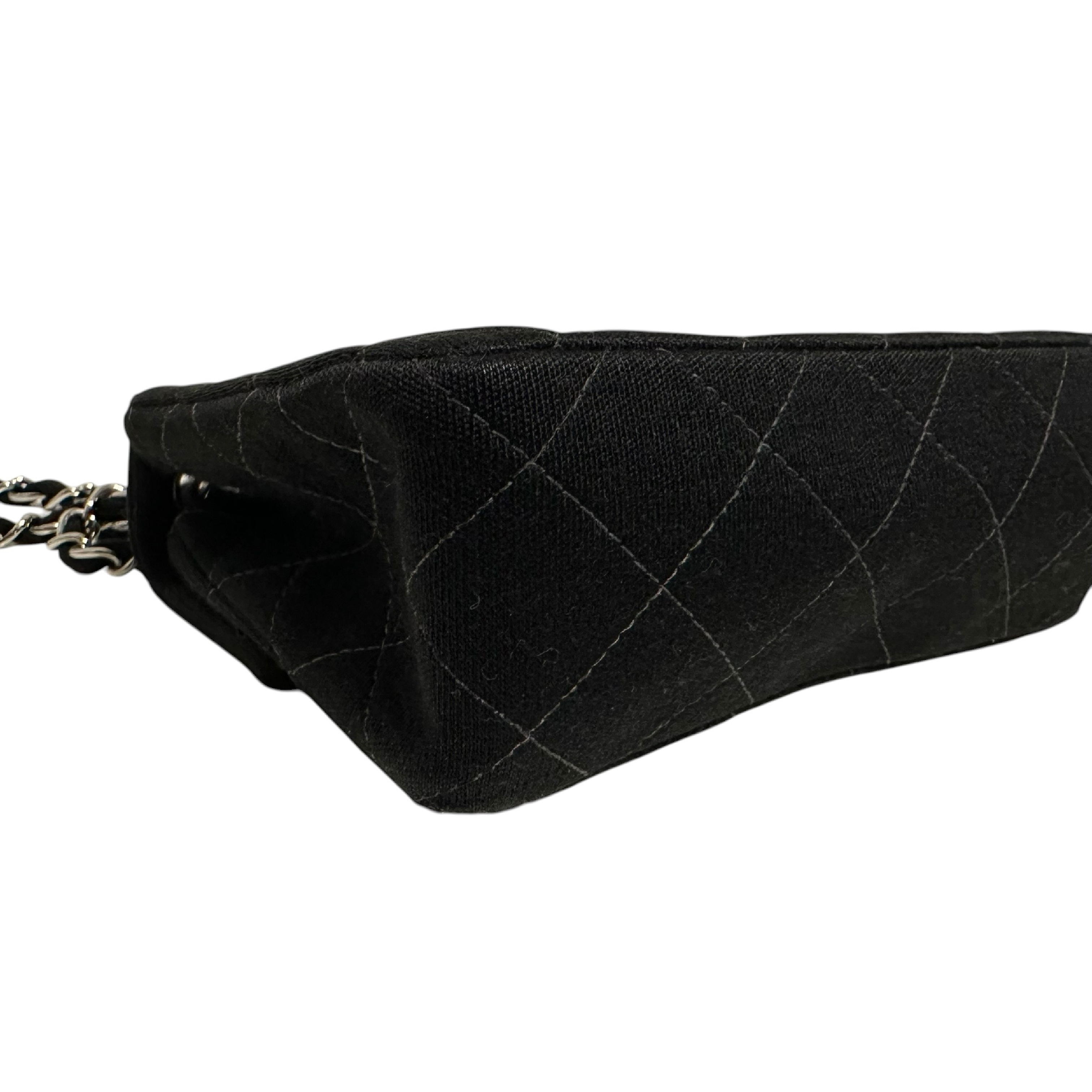Matelassé 17 Coco Mark Single Flap Single Chain Shoulder Bag Black Silver 5887007 Shoulder Bag — view 7