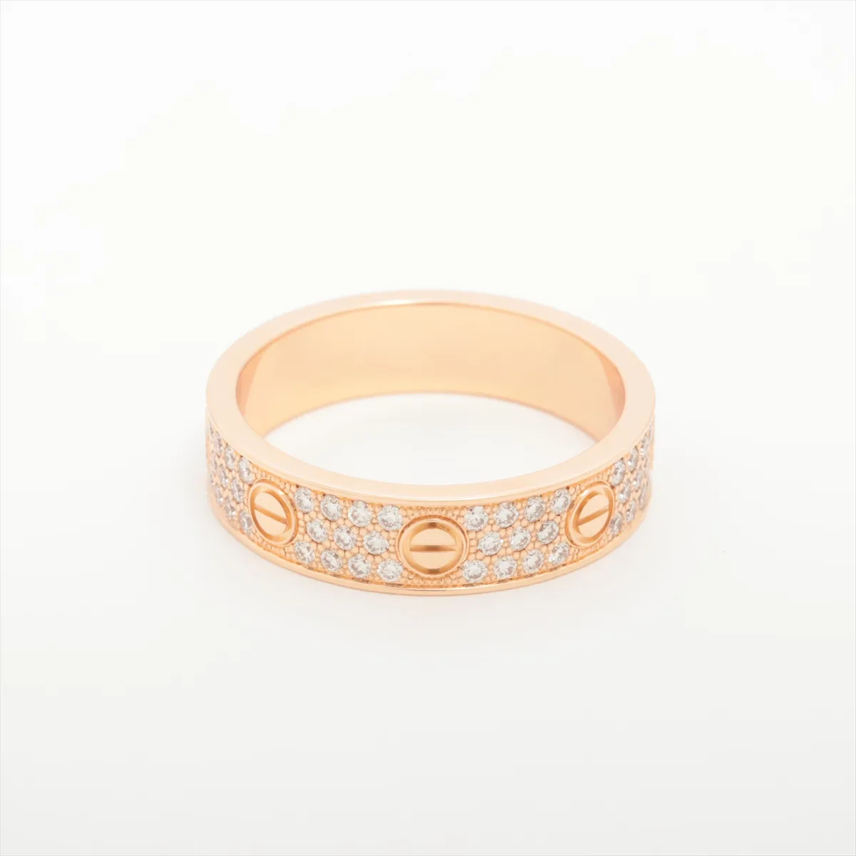 Love SM Pave Diamond Ring 750(PG) 4.6g 53 DMZ735 Ddent — view 2