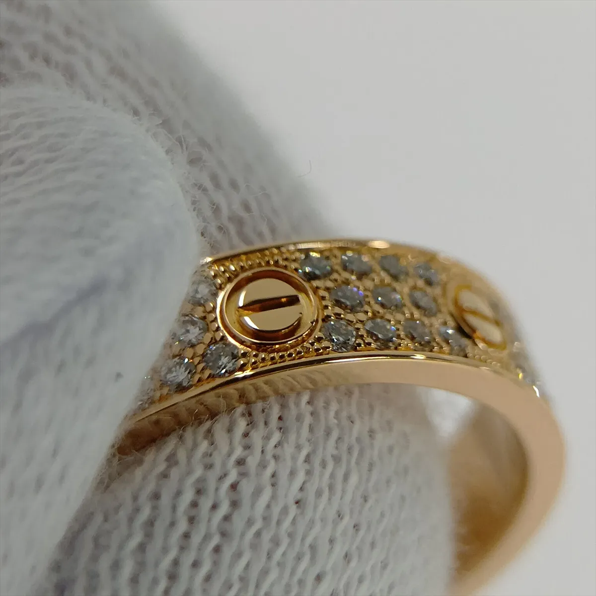 Love SM Pave Diamond Ring 750(PG) 4.6g 53 DMZ735 Ddent — view 4