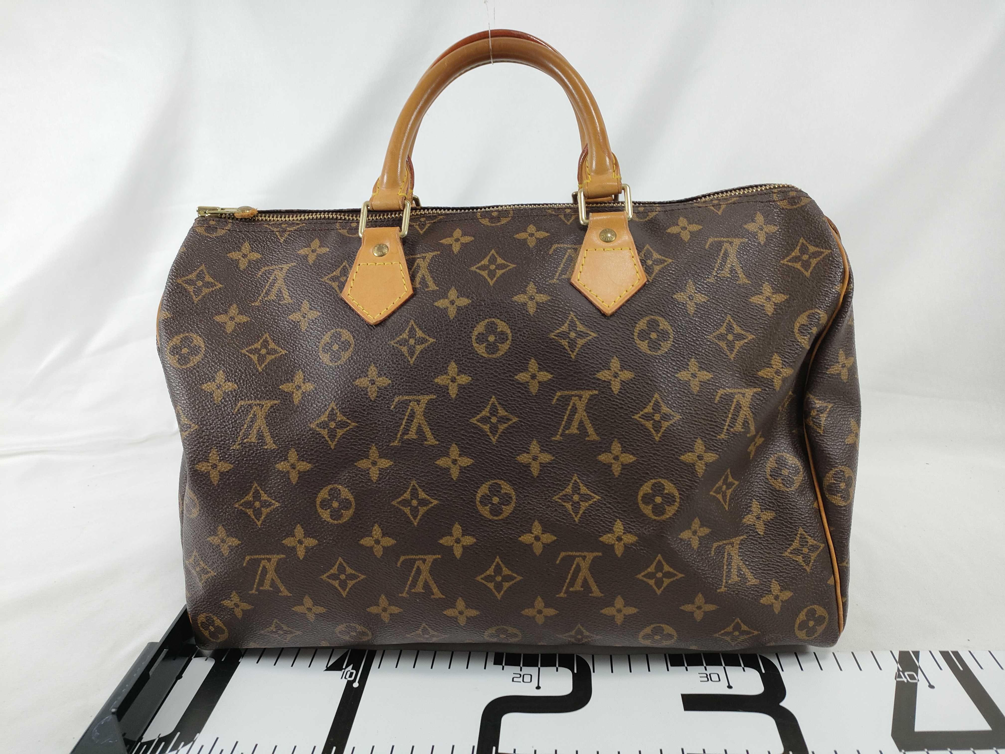 Monogram LV Monogram Speedy 35 Handbag M41524 (Purple leather, torn) Boston bag — view 2